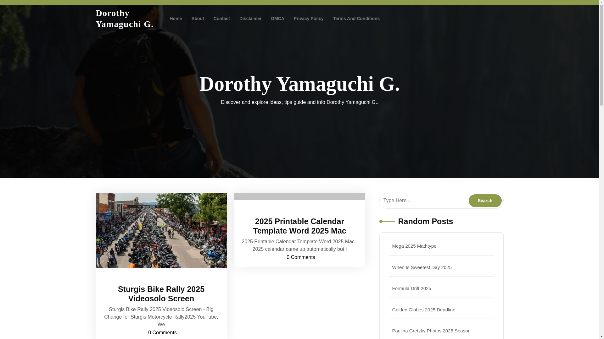 website screenshot of https://dorothyyamaguchig.pages.dev/