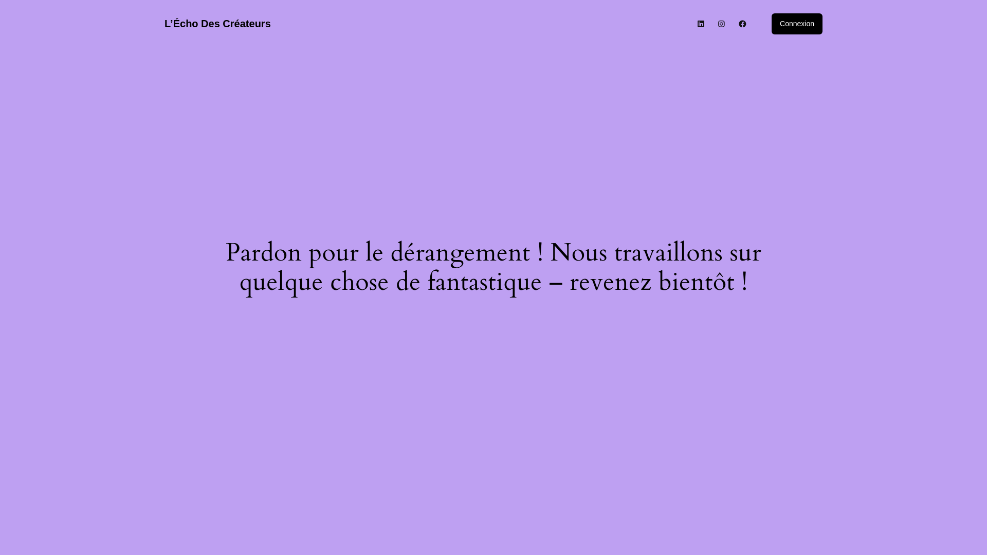 website screenshot of https://echodescreateurs.fr/