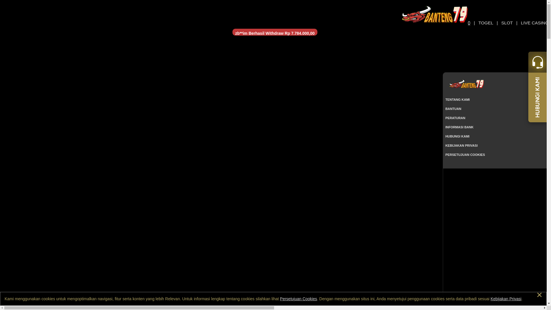 website screenshot of https://banteng79hoki9.xyz/