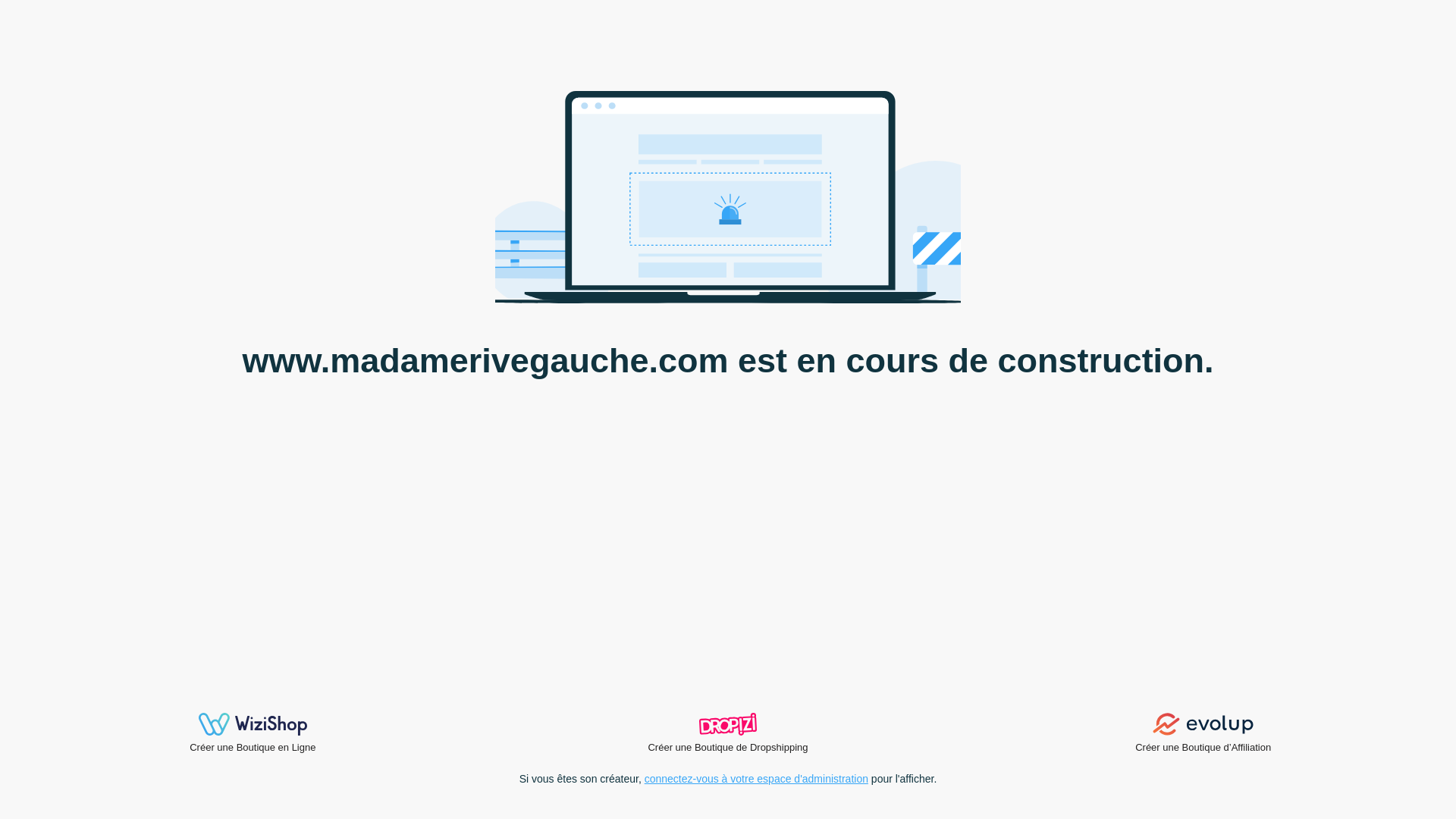 website screenshot of https://madamerivegauche.com/