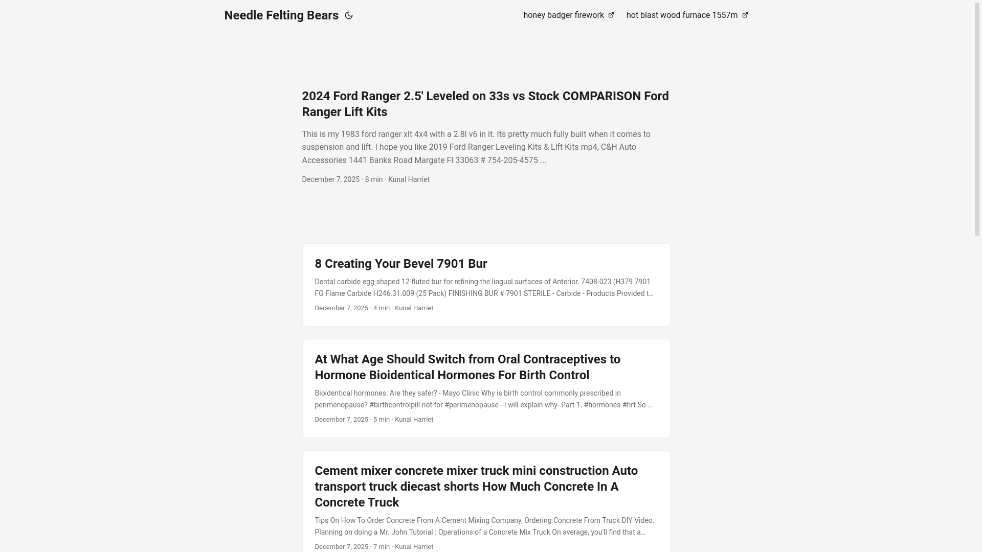 website screenshot of https://needlefeltingbears.pages.dev/