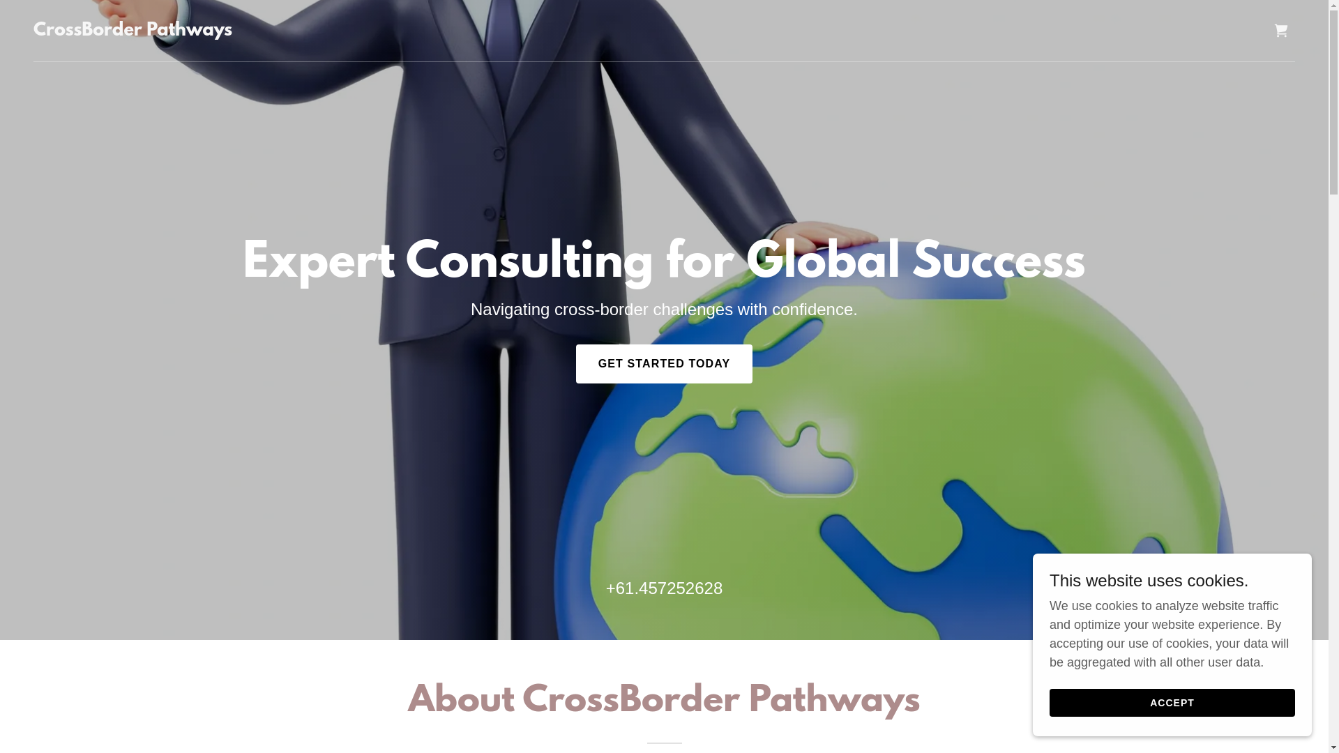 website screenshot of https://crossborderpathways.com.au/