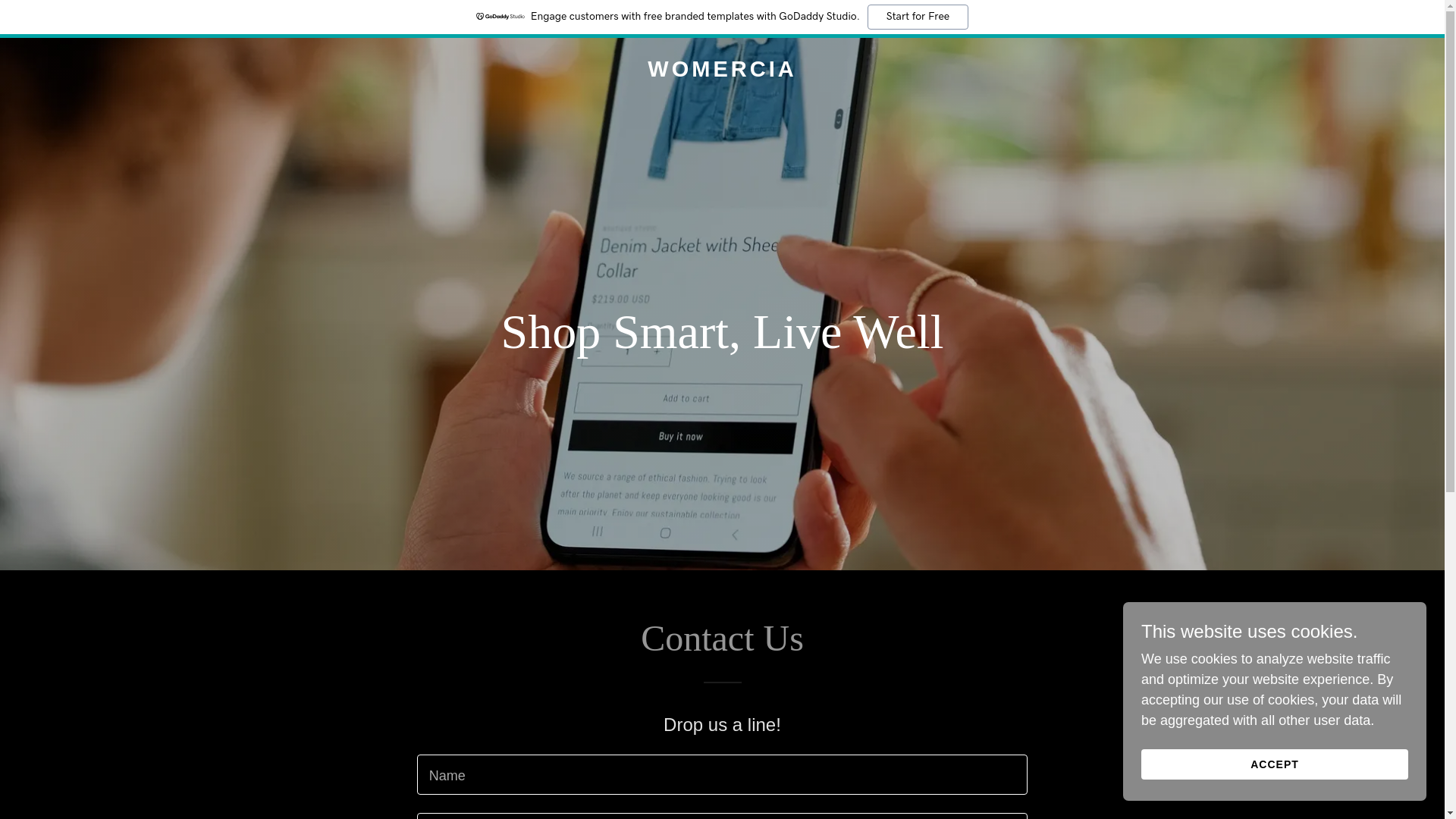 website screenshot of https://womercia.com/