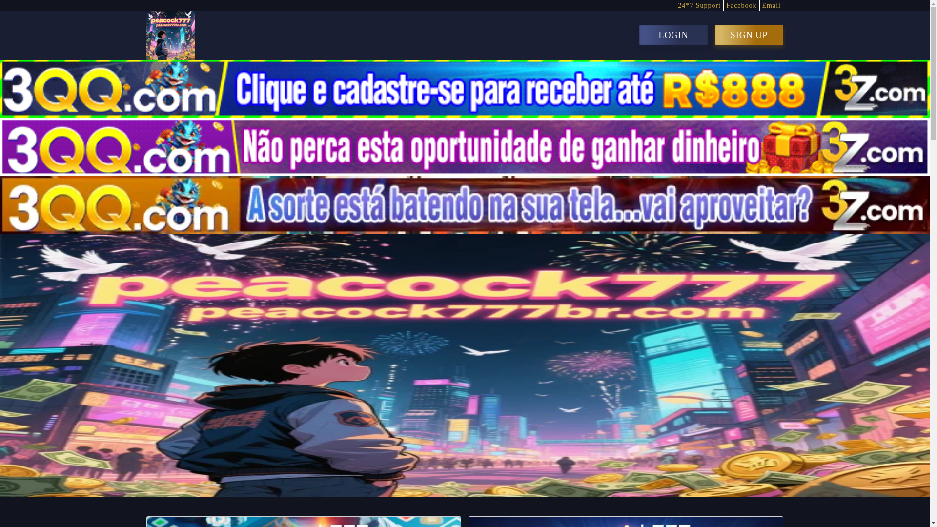 website screenshot of https://peacock777br.com/