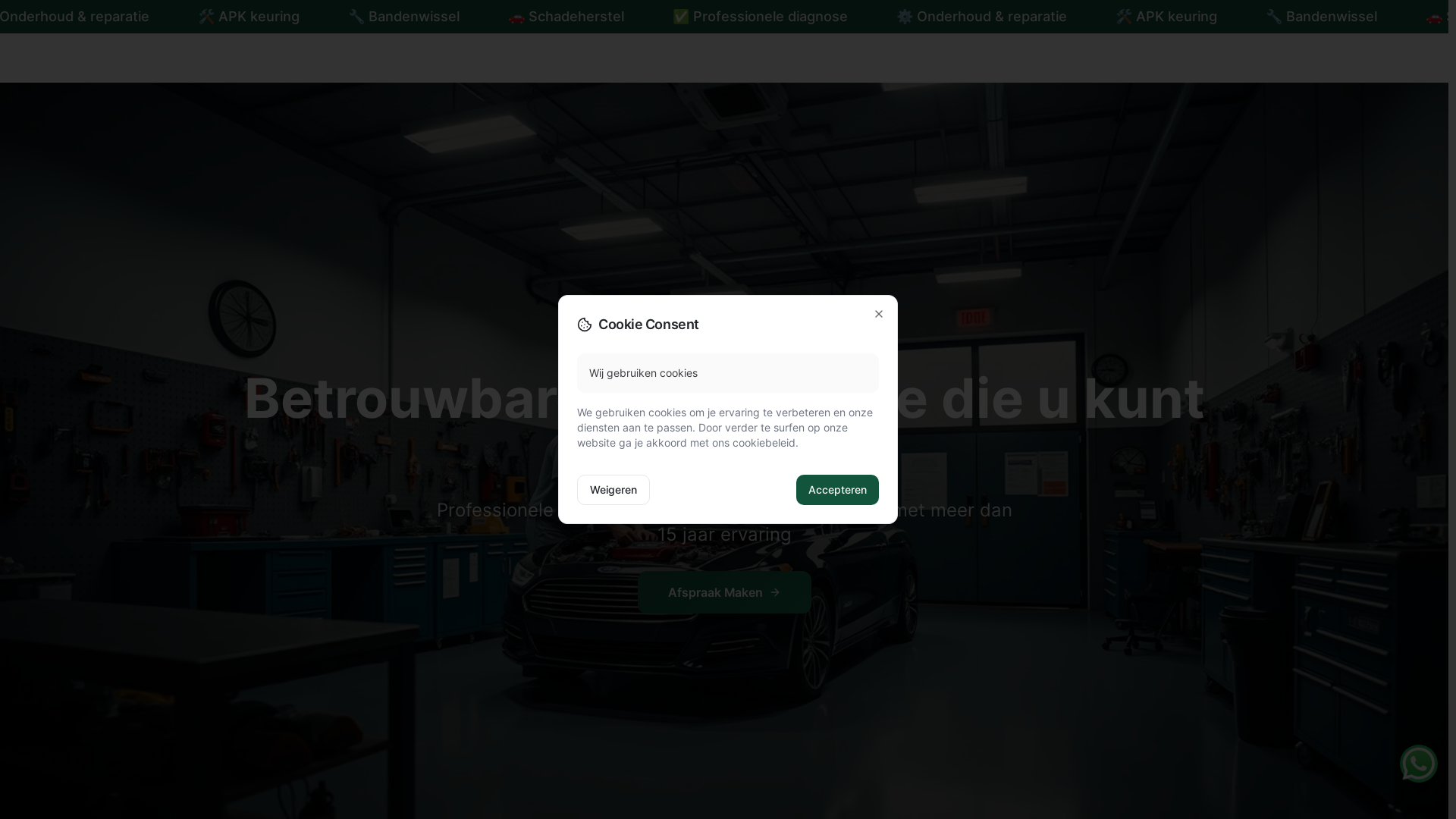 website screenshot of https://autoserviceamude.nl/