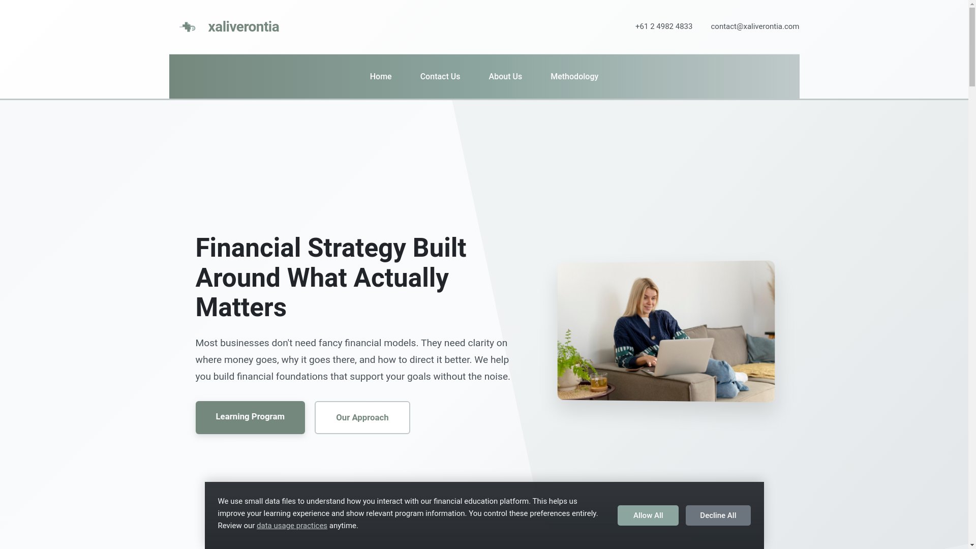 website screenshot of https://xaliverontia.com/