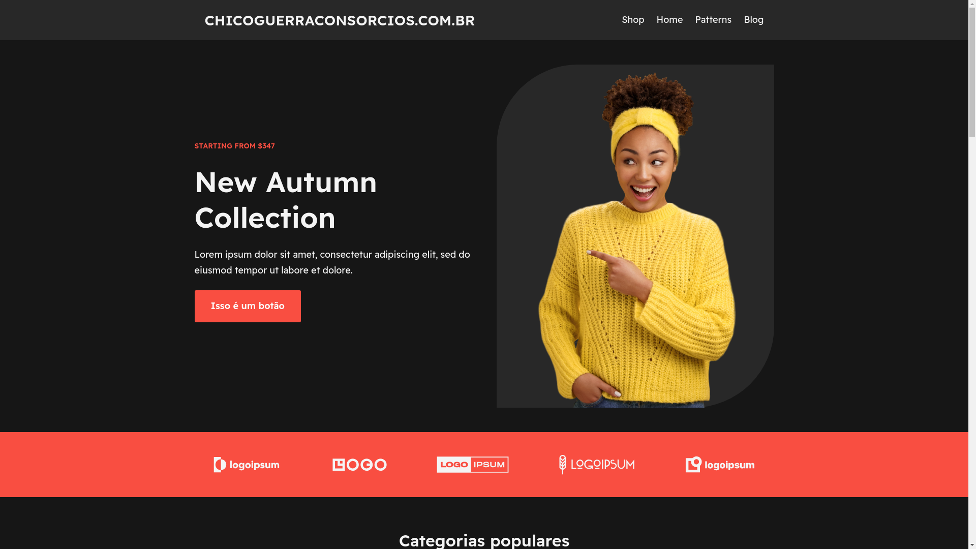 website screenshot of https://chicoguerraconsorcios.com.br/