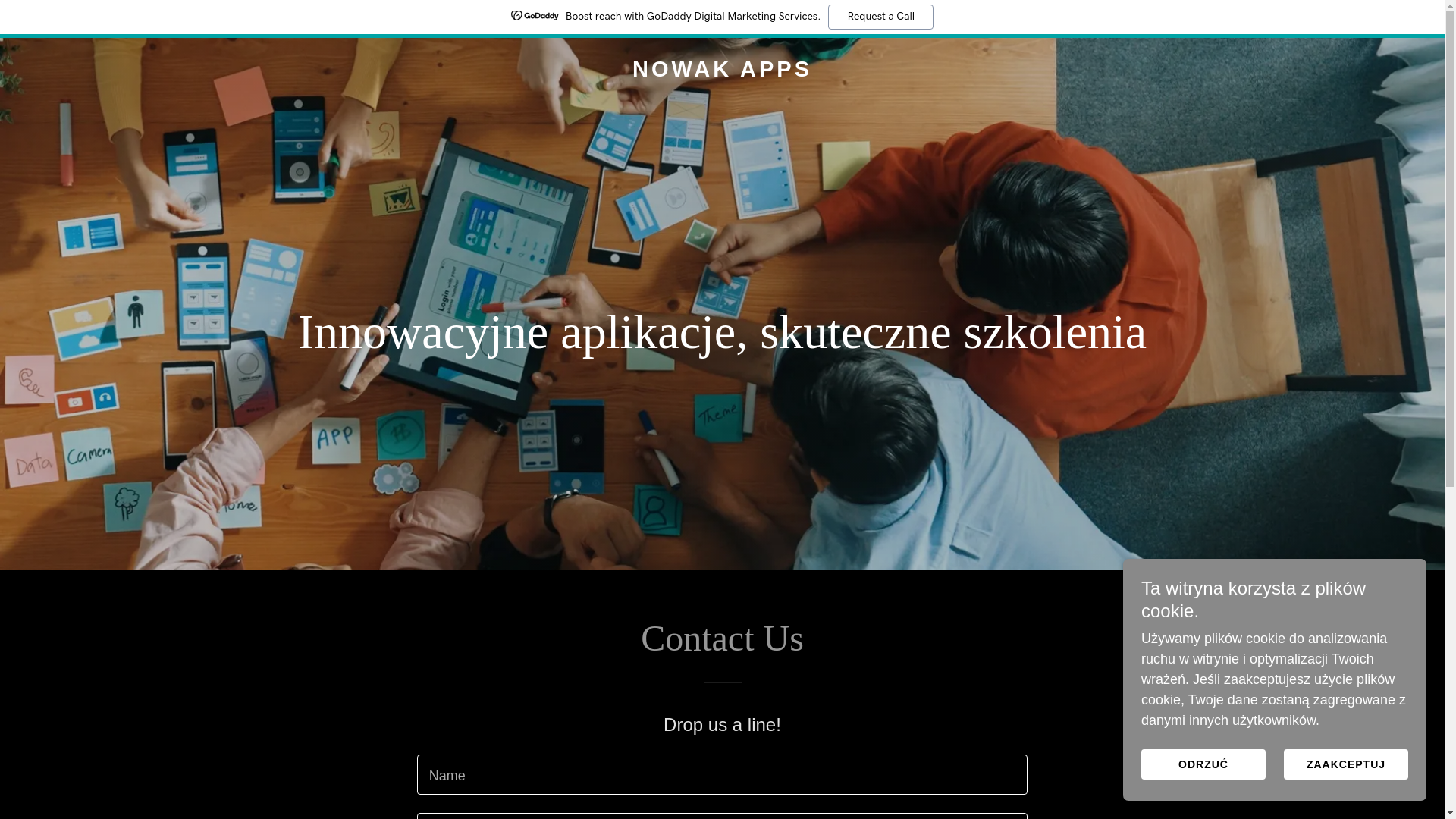 website screenshot of https://nowakapps.com/