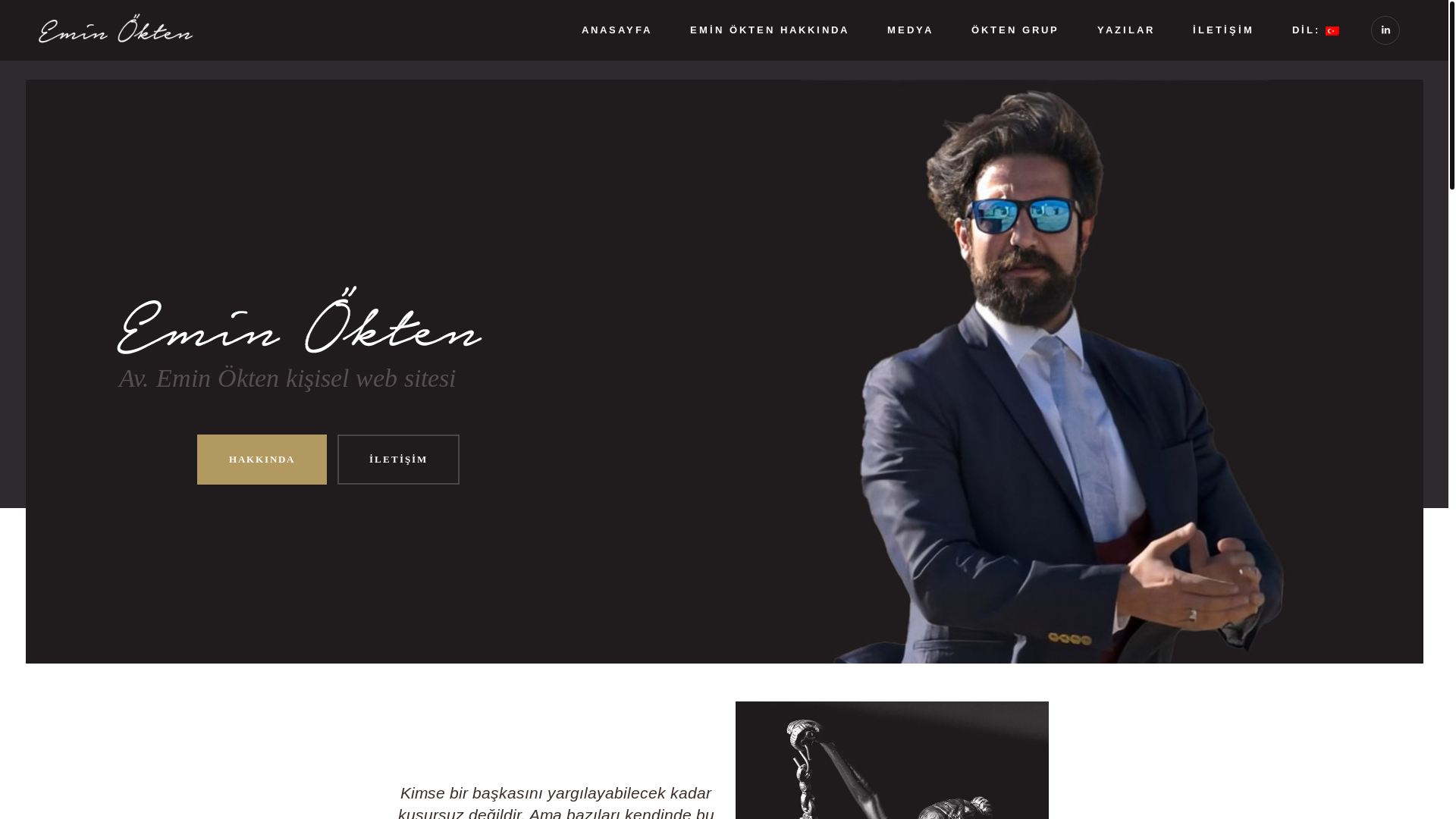 website screenshot of https://www.eminokten.com.tr