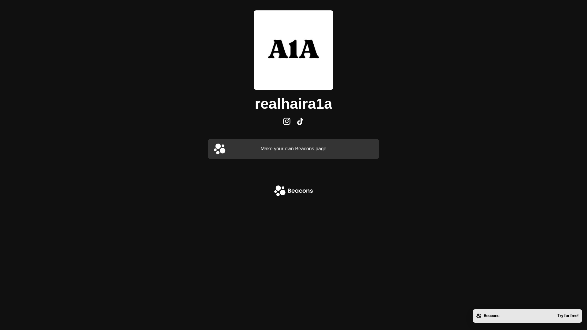 website screenshot of https://realhaira1a.com/