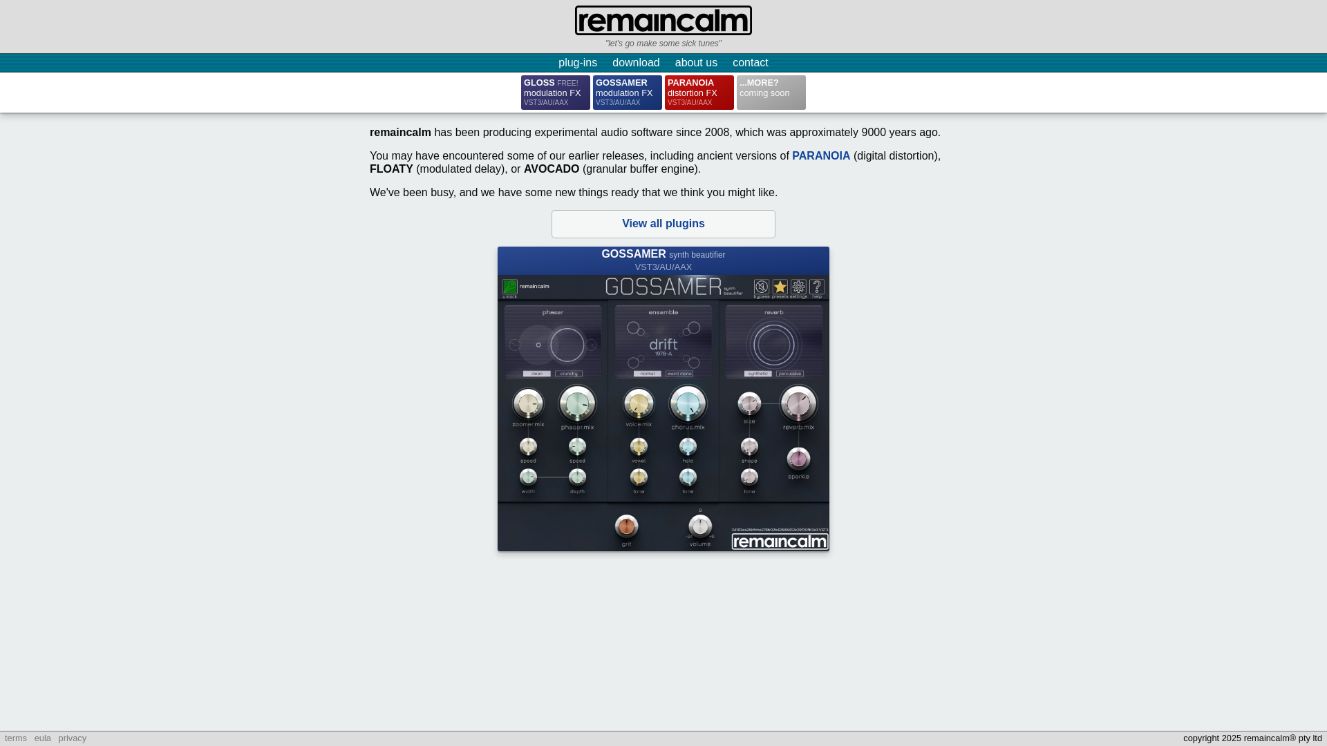 website screenshot of https://staging-3-remaincalm-audio.pages.dev/
