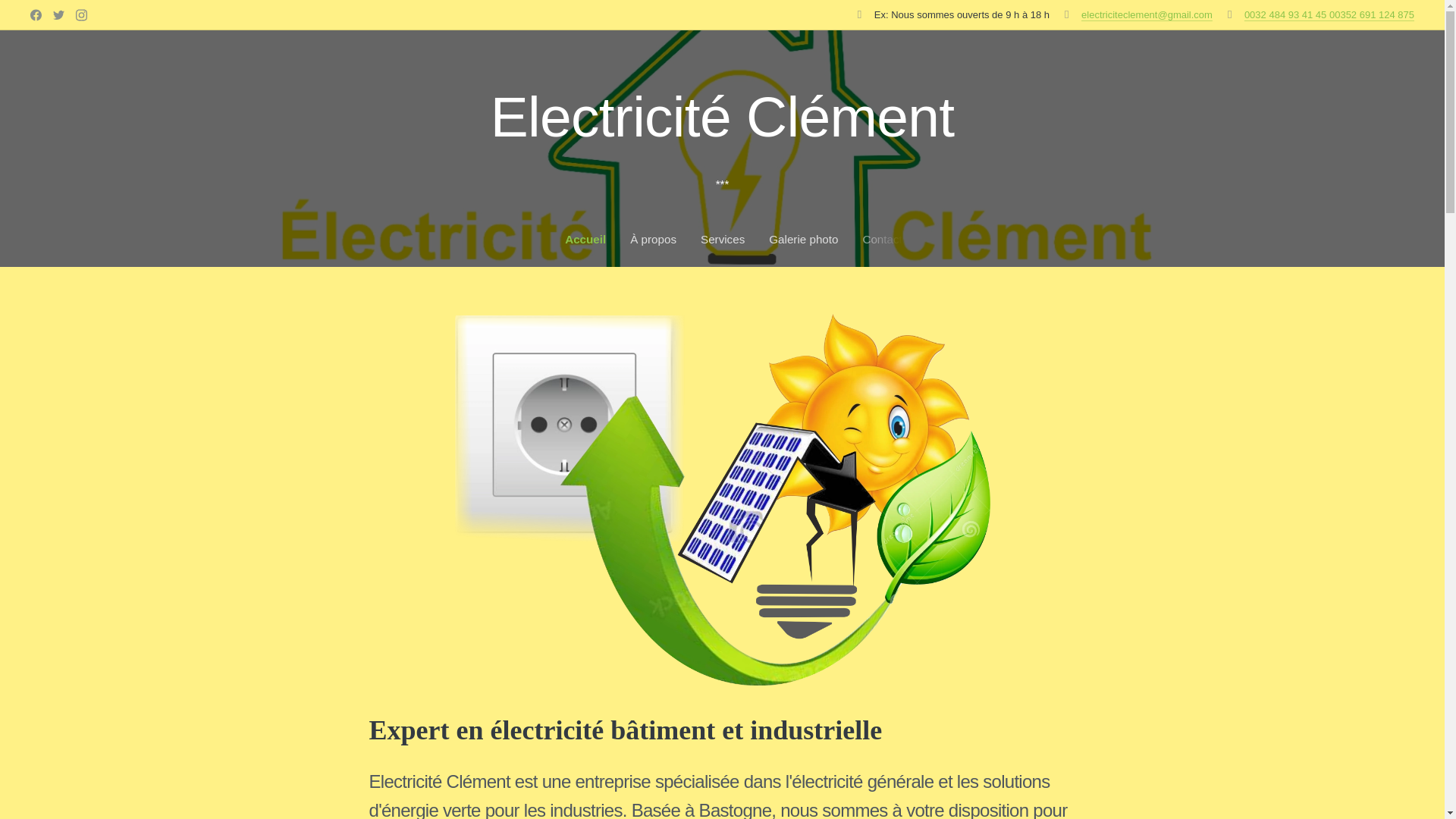 website screenshot of https://electriciteclement.com/