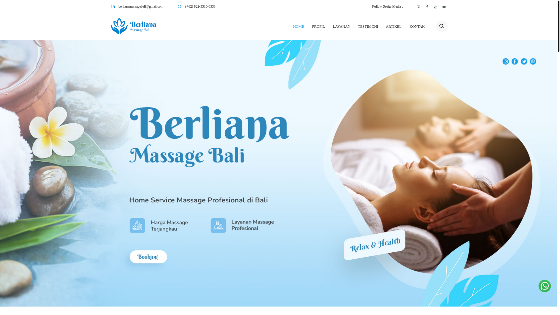 website screenshot of https://berlianamassagebali.com/