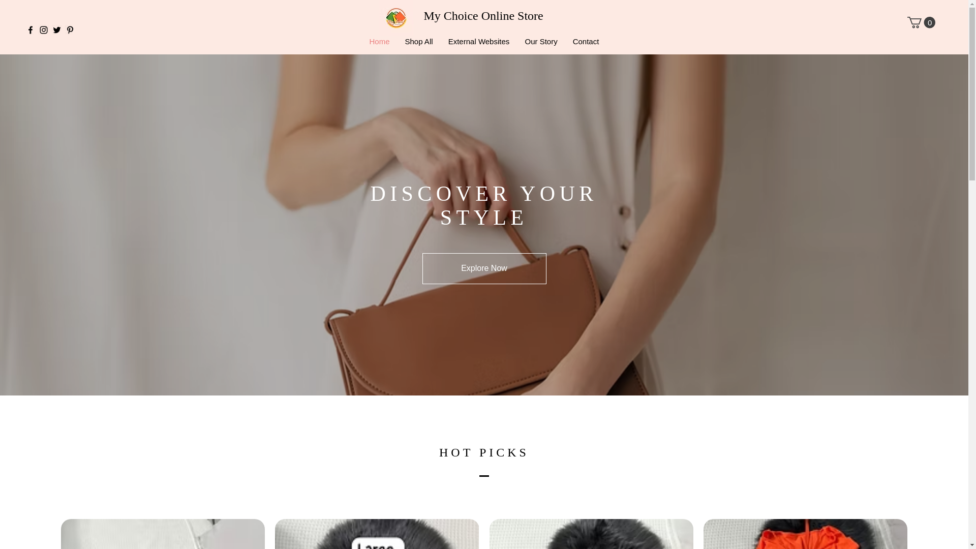 website screenshot of https://mychoiceonlinestore.bz/