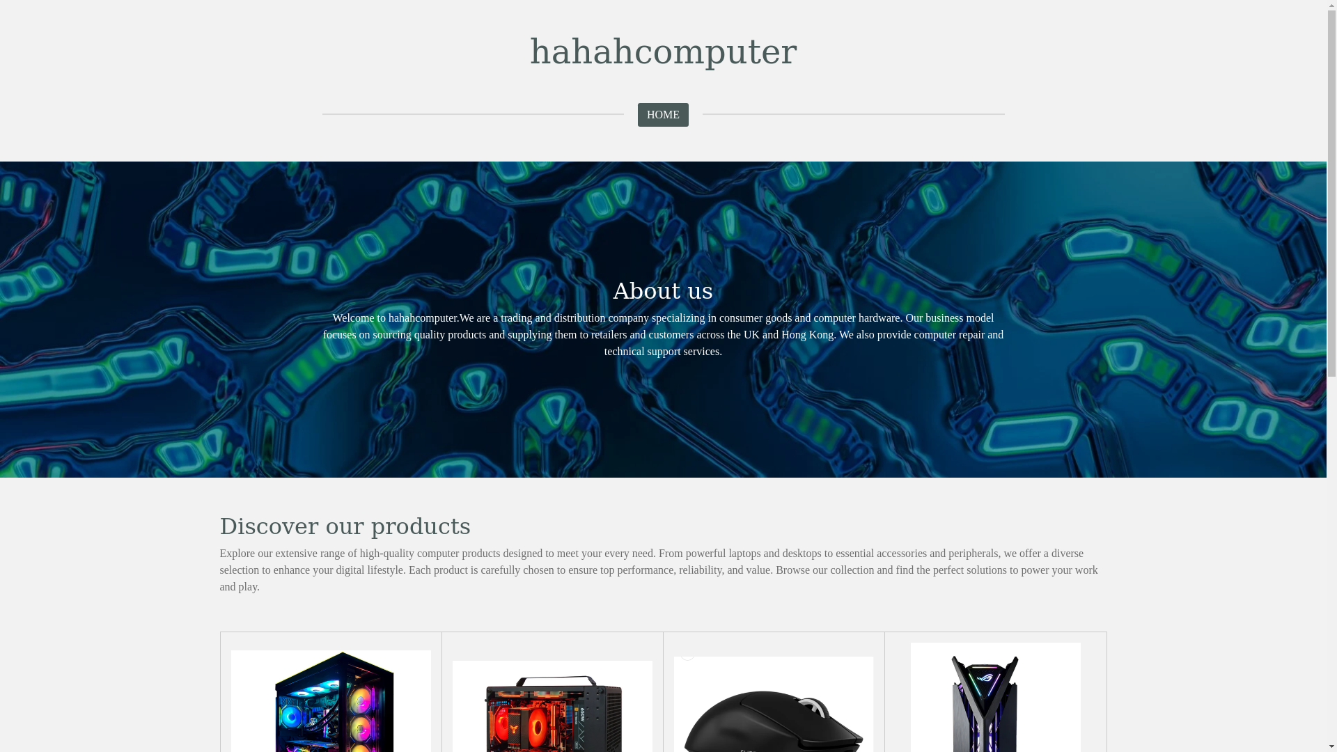 website screenshot of https://hahahcomputer.com/