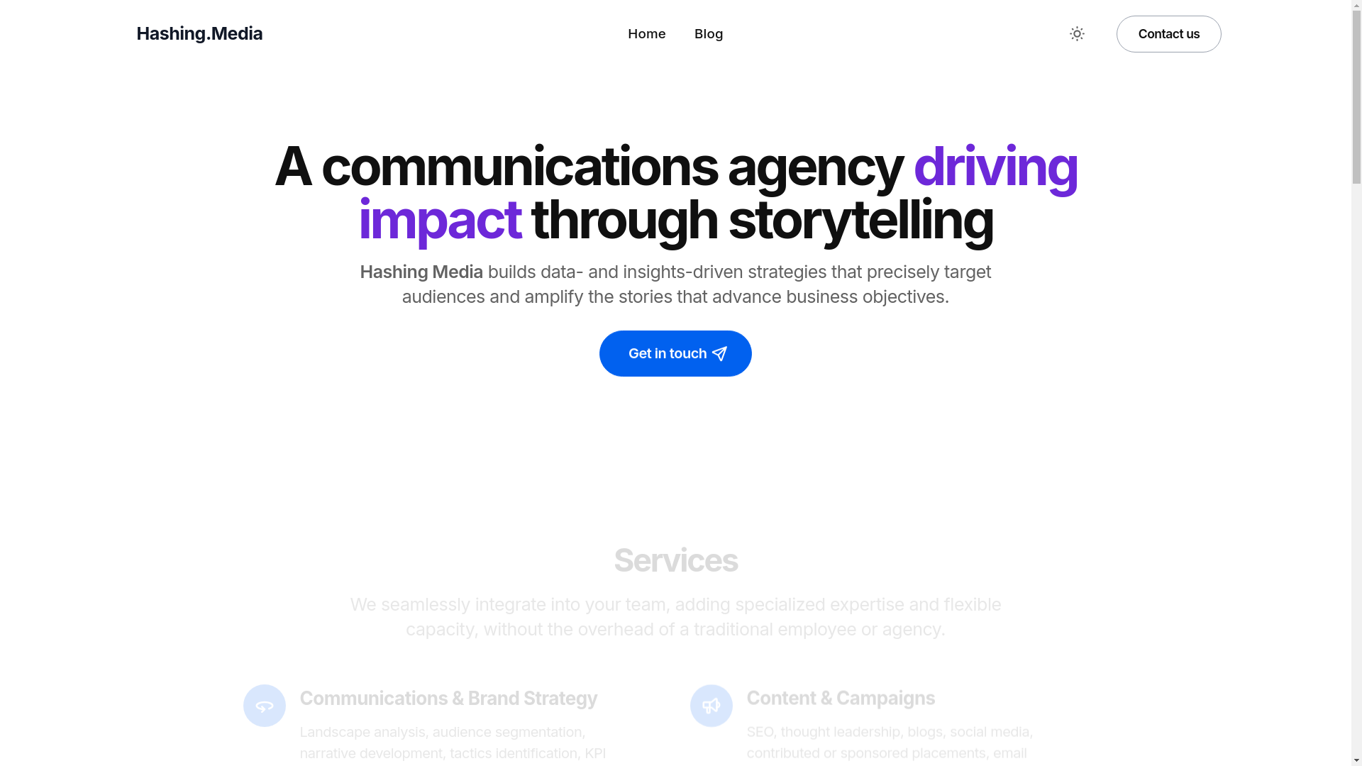 website screenshot of https://hashingmedia.pages.dev/