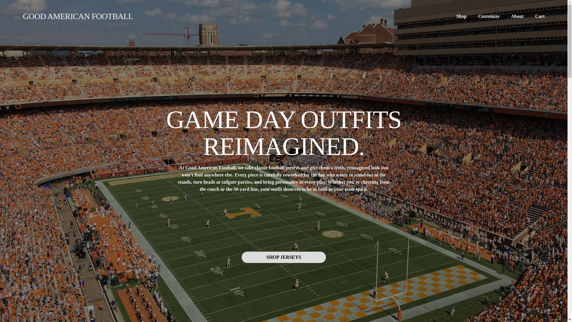 website screenshot of https://goodamericanfootball.org/