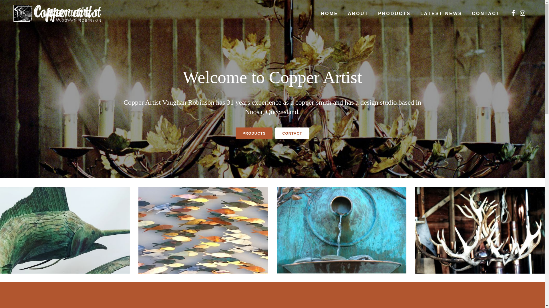 website screenshot of https://copperartist.online/