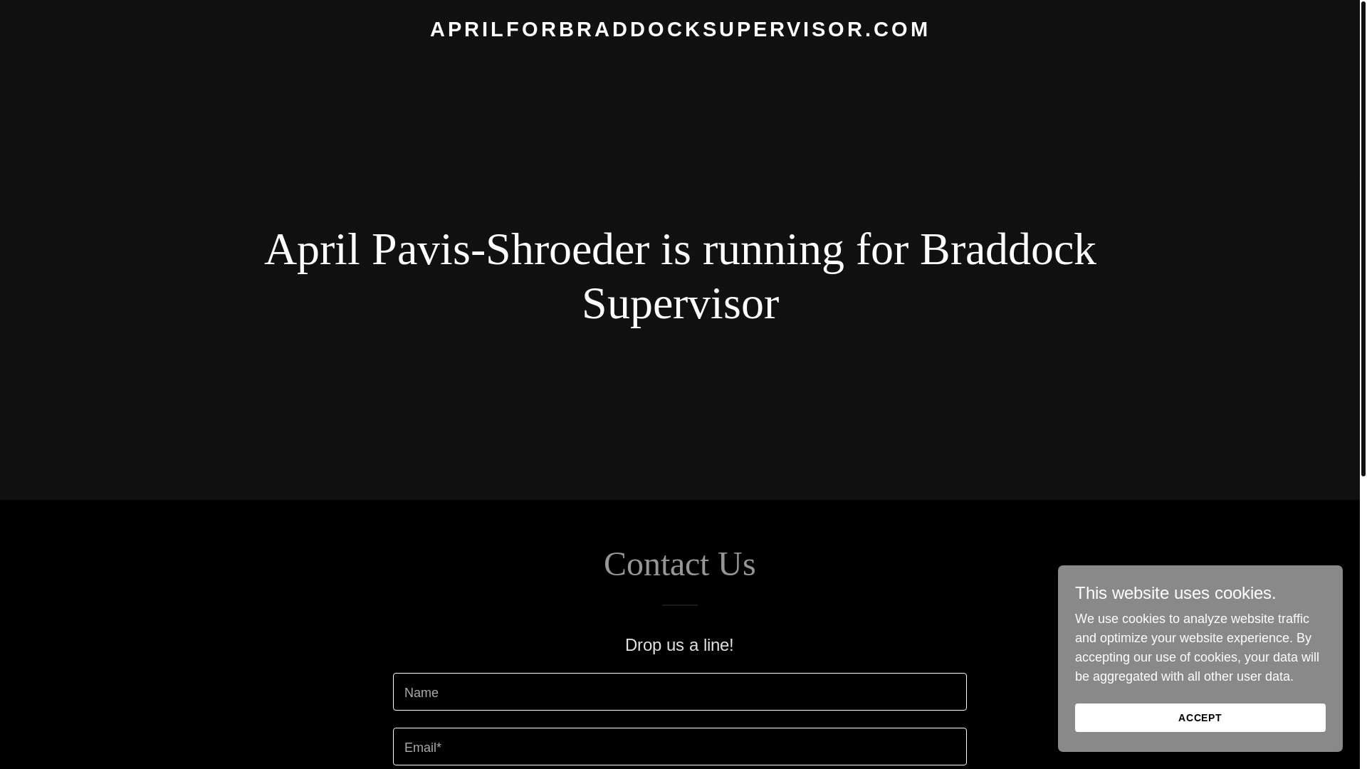 website screenshot of https://aprilforbraddocksupervisor.com/