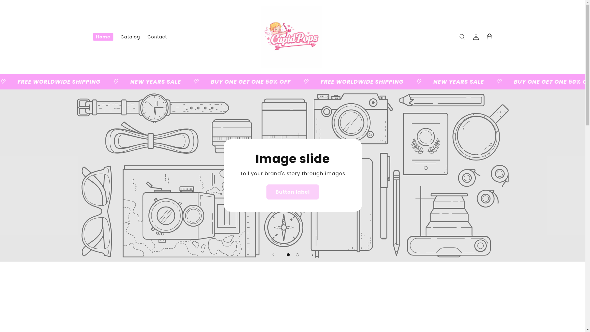 website screenshot of https://shopcupidpops.com/