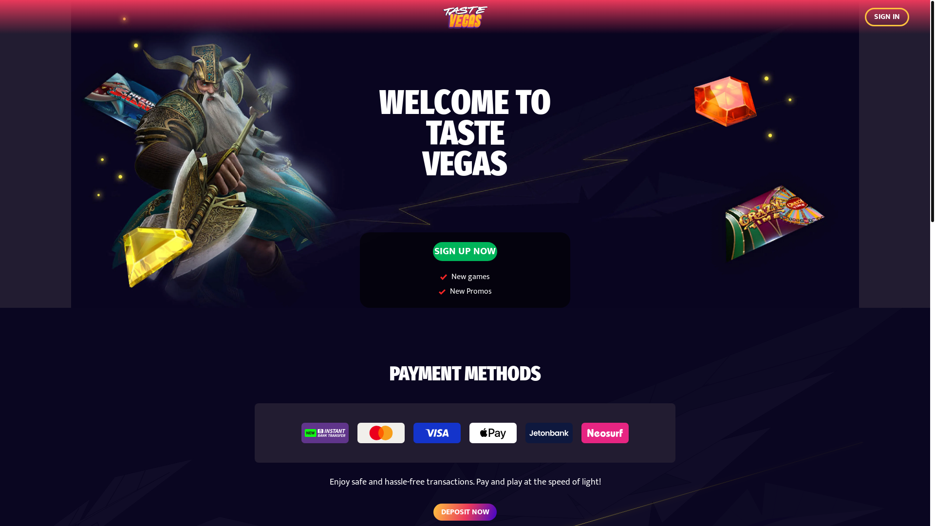 website screenshot of https://landing-tastevegas-stg.pages.dev/