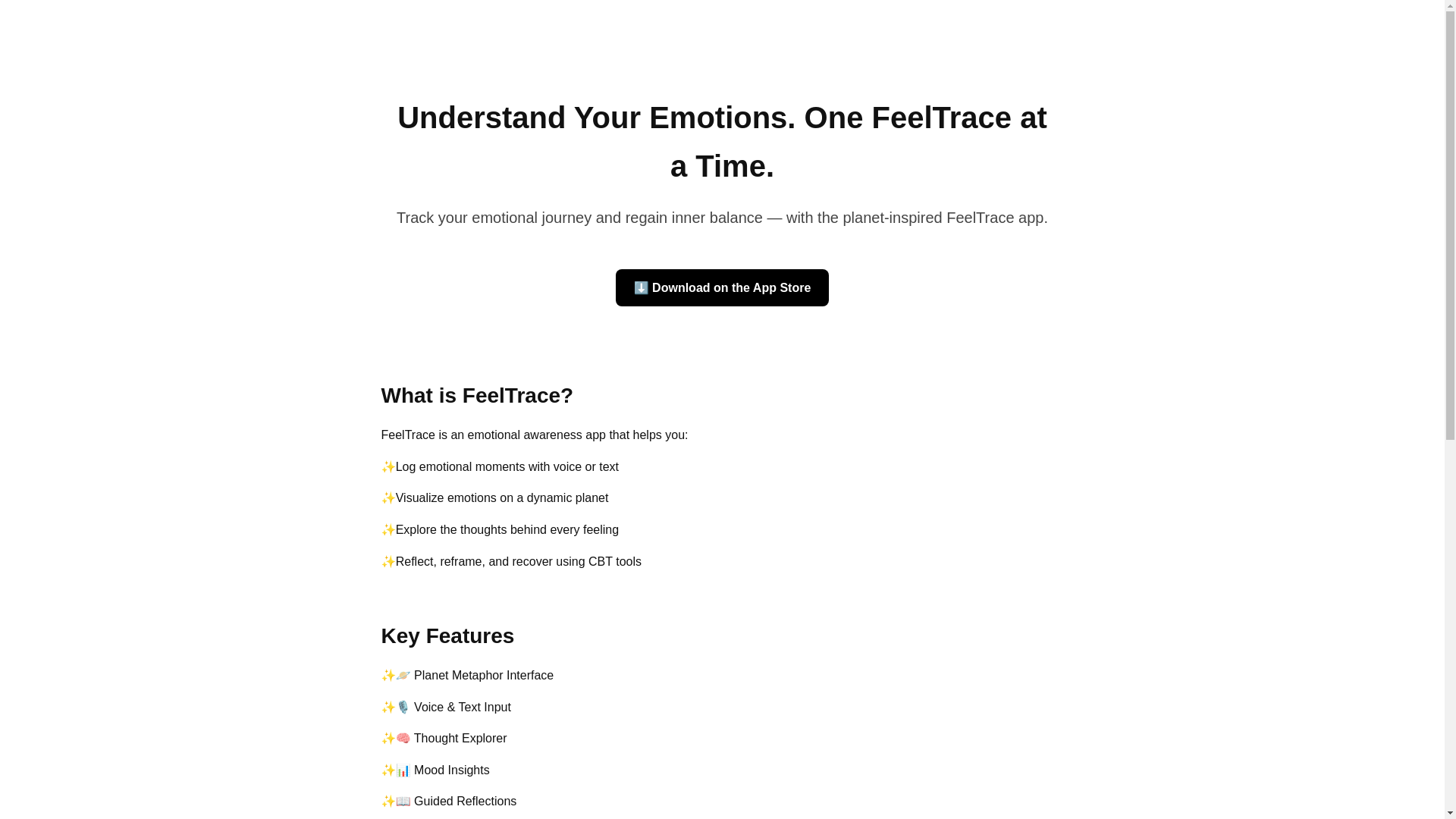 website screenshot of https://feeltrace.pages.dev/