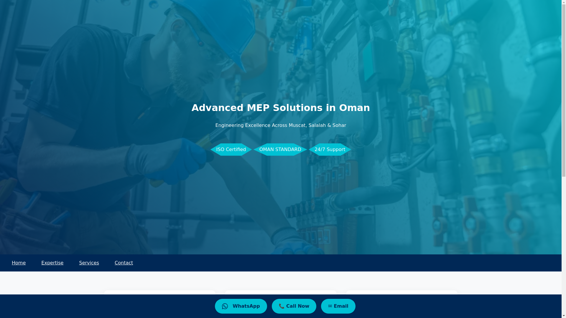 website screenshot of https://mep-contractor-oman.pages.dev/