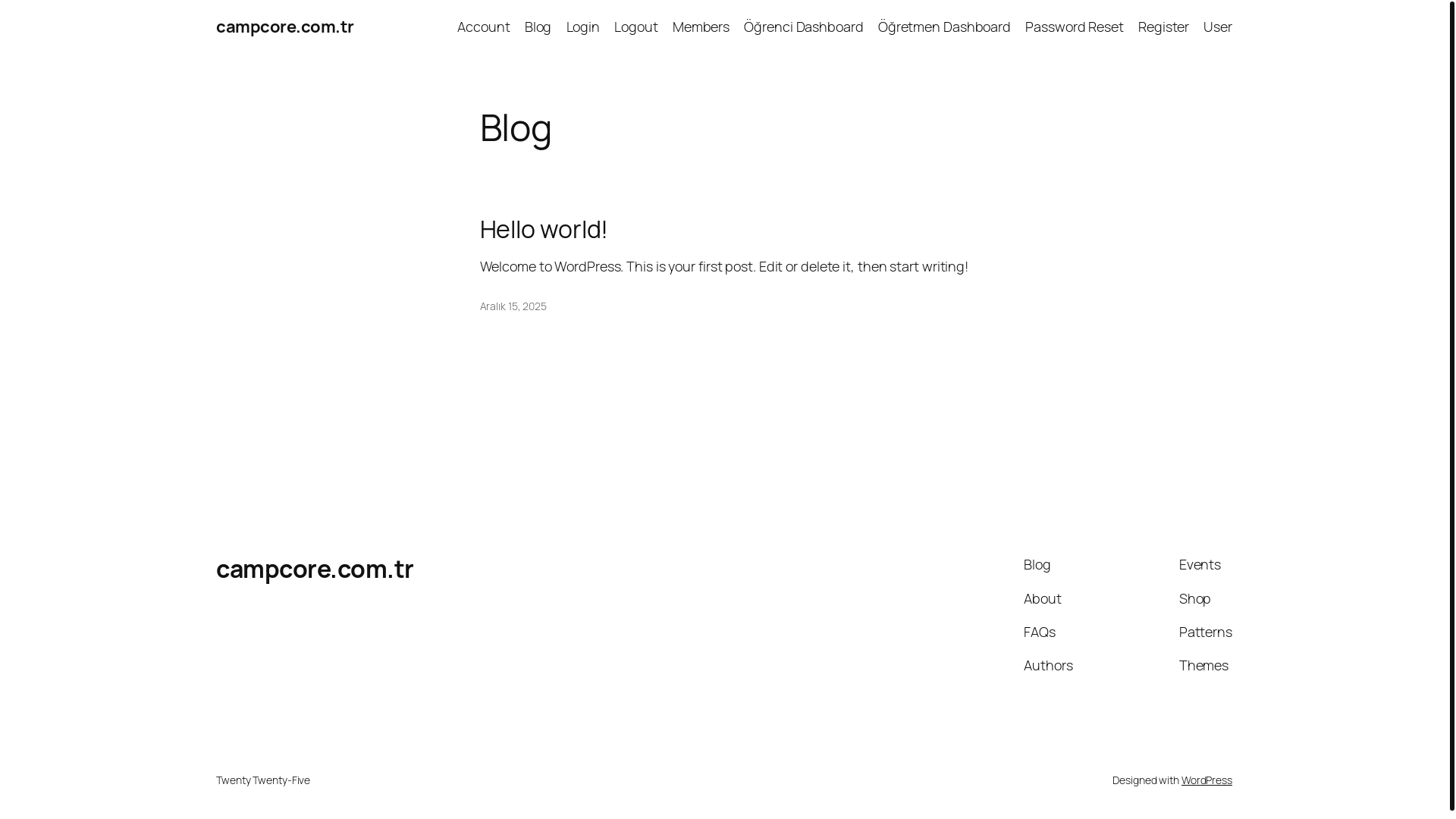 website screenshot of https://campcore.com.tr/