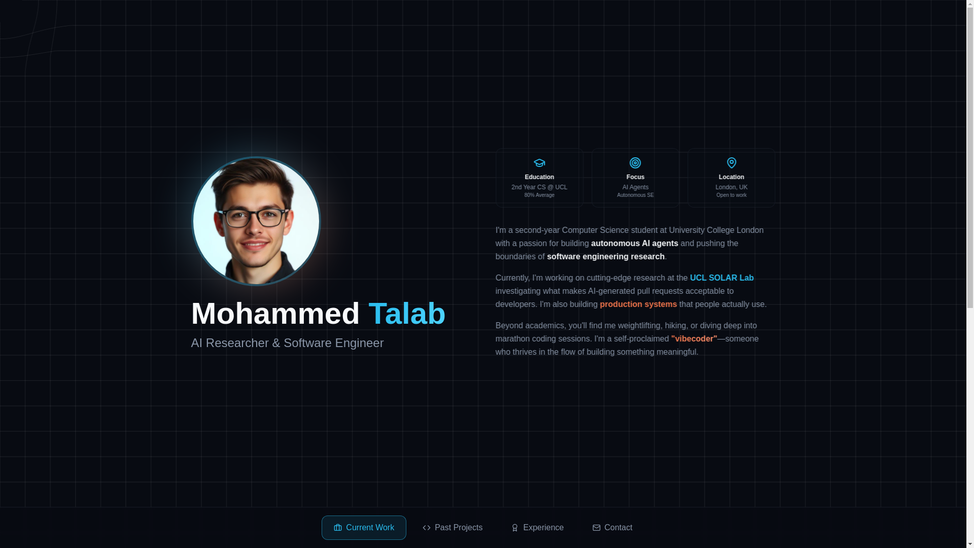 website screenshot of https://mohammedtalab.com/