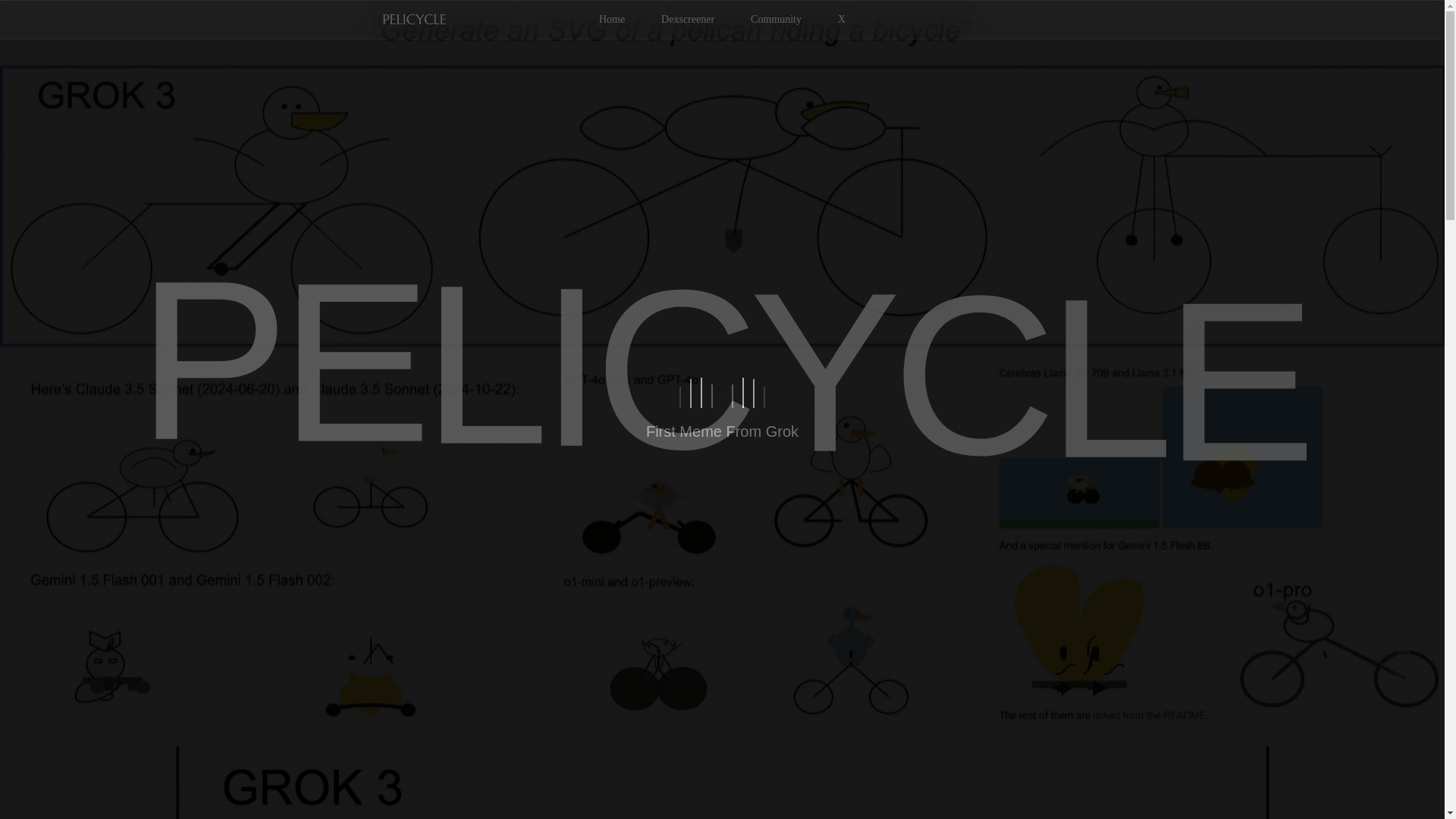 website screenshot of https://pelicycle.fun/