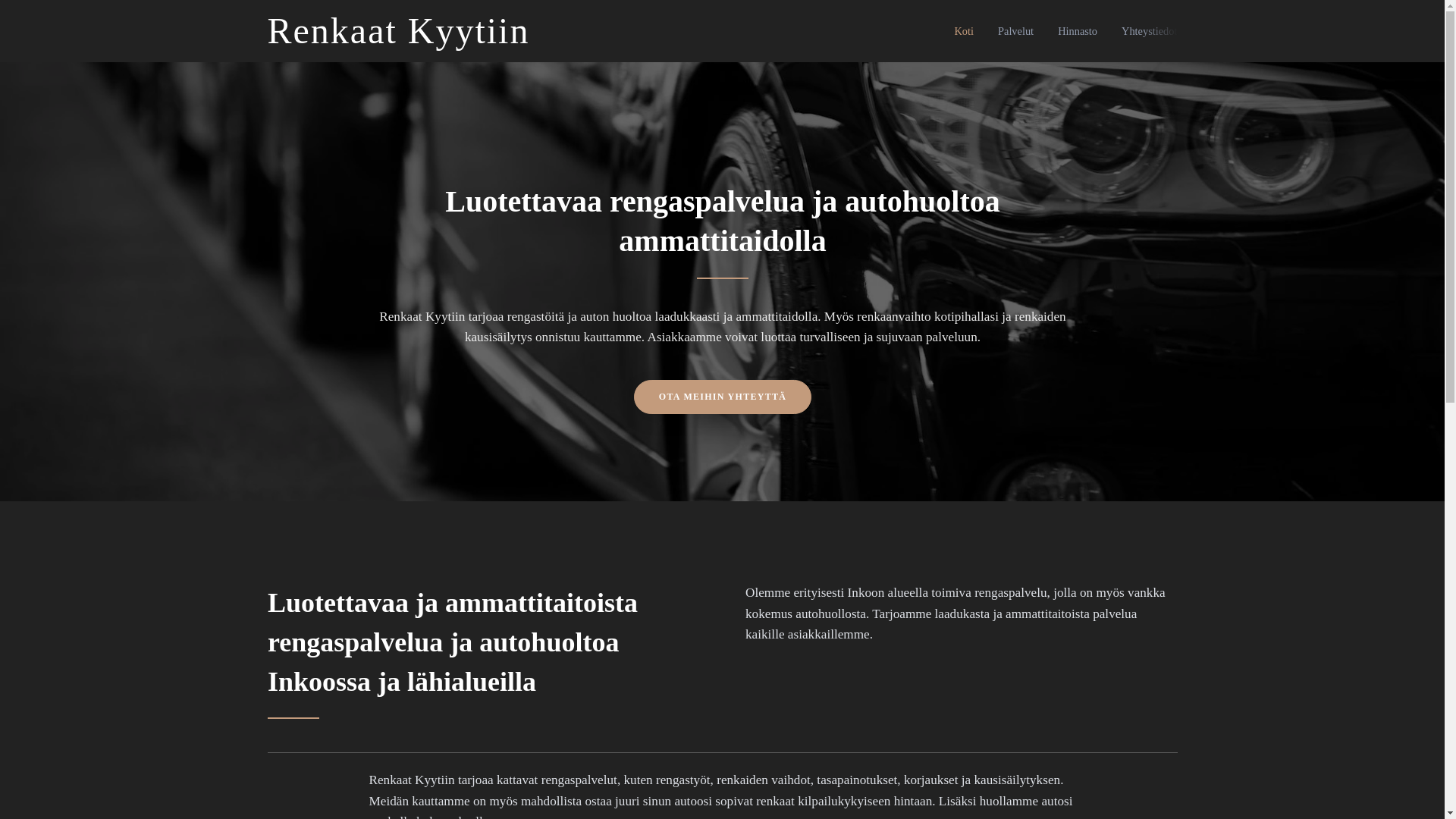 website screenshot of https://renkaatkyytiin.fi/
