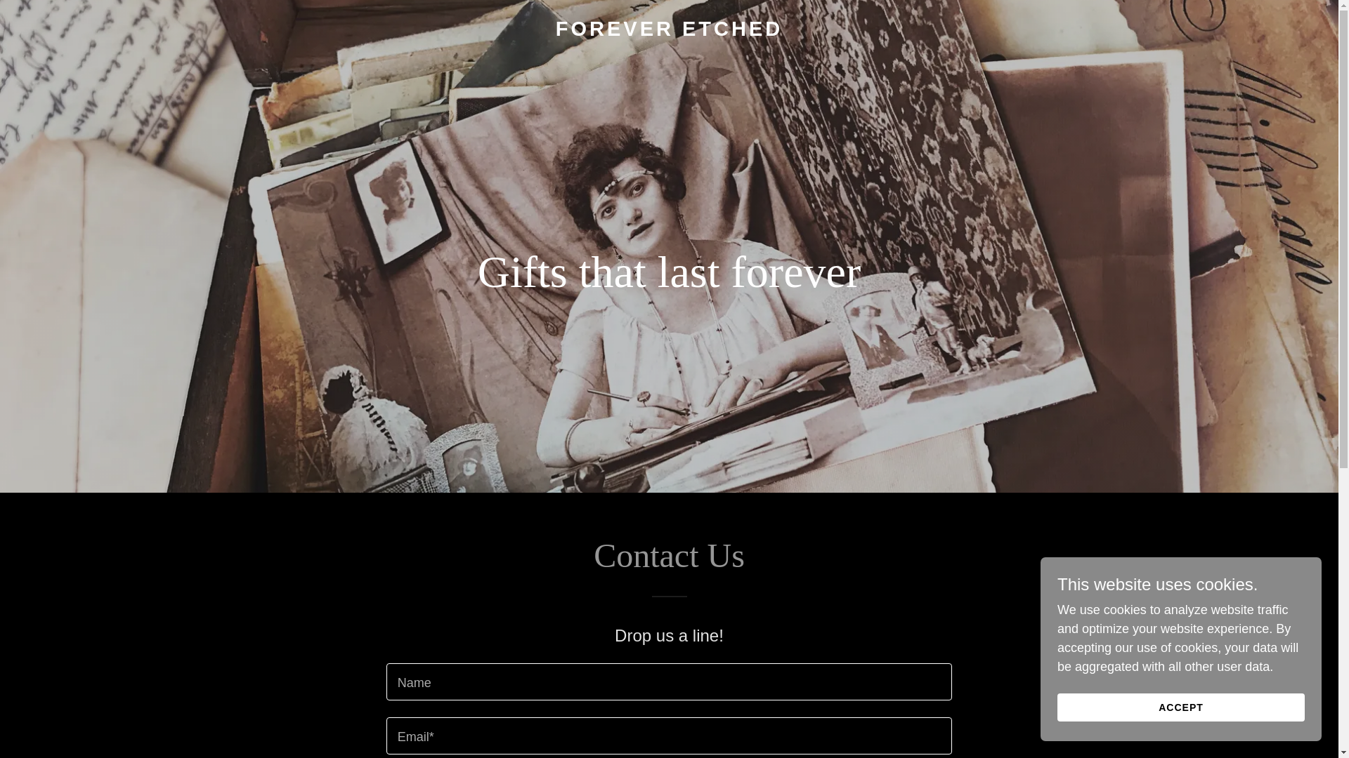 website screenshot of https://foreveretched.com.au/