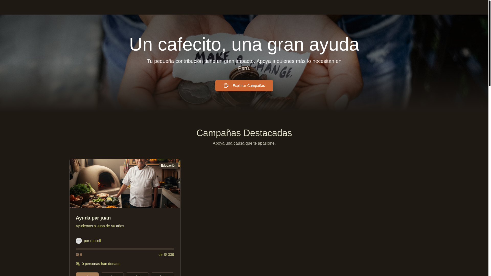 website screenshot of https://cafecitoperu.site/