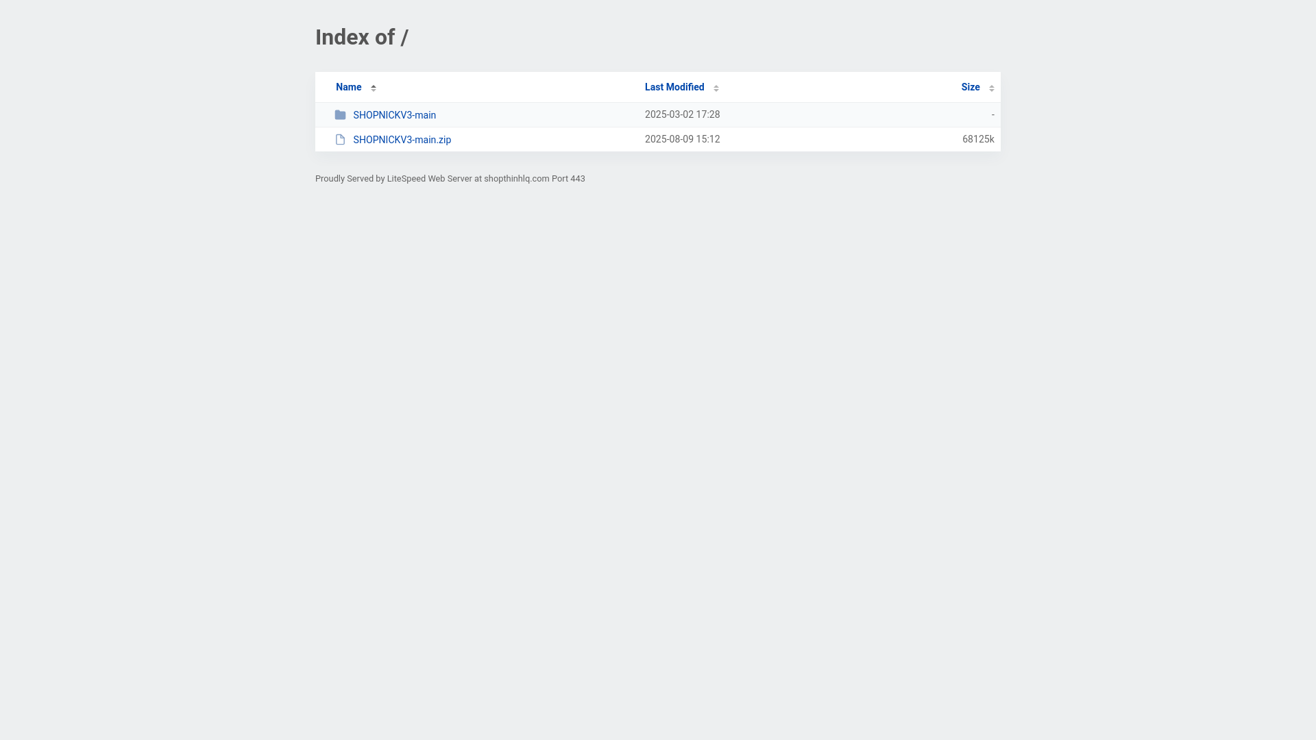 website screenshot of https://shopthinhlq.com/