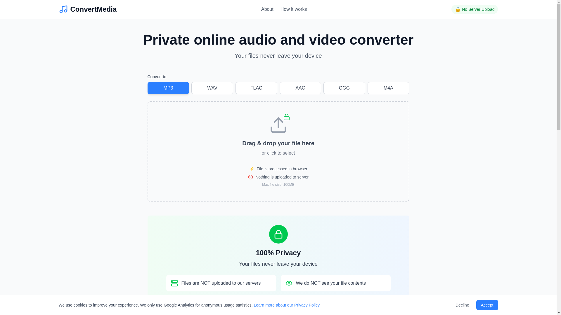 website screenshot of https://convertmedia.app/