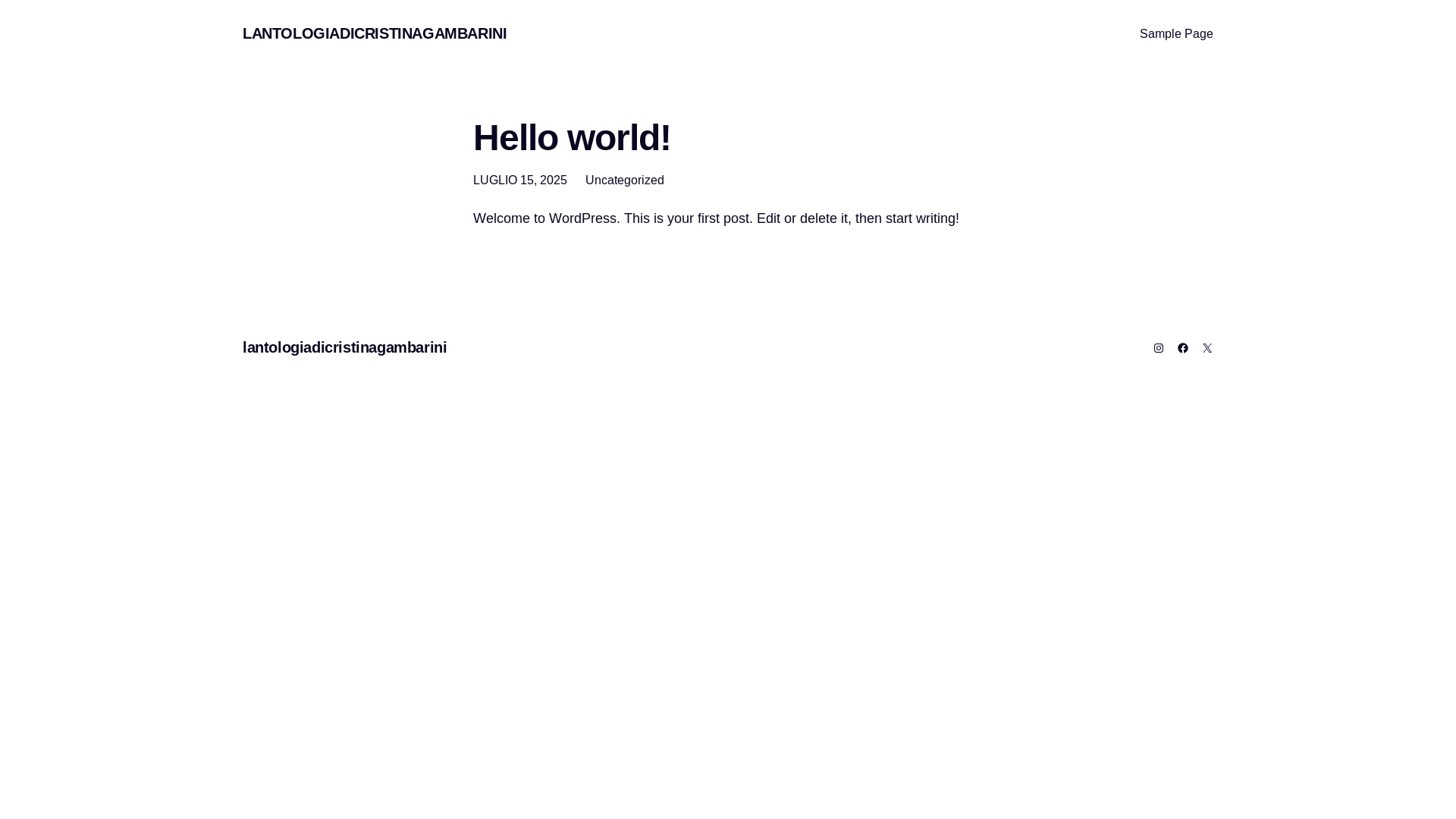 website screenshot of https://lantologiadicristinagambarini.it/