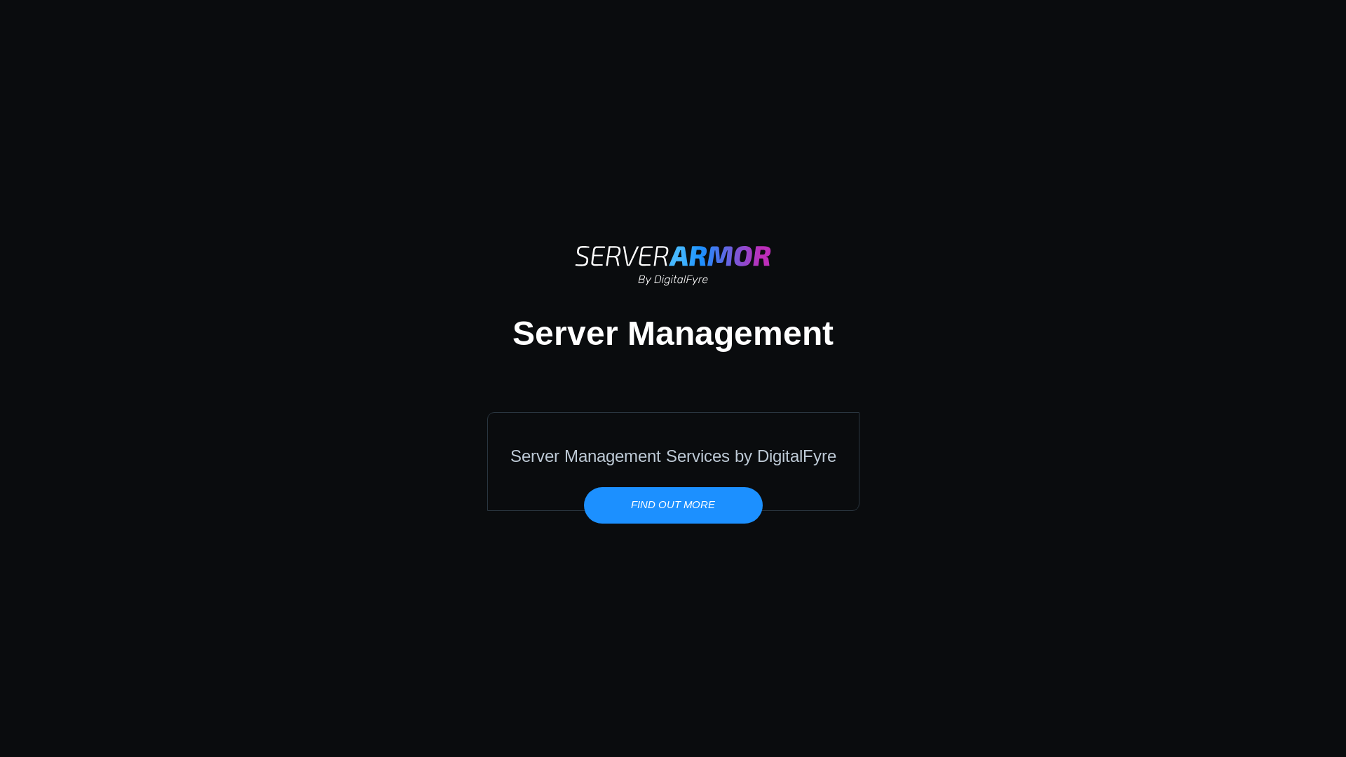 website screenshot of https://server-armor.pages.dev/