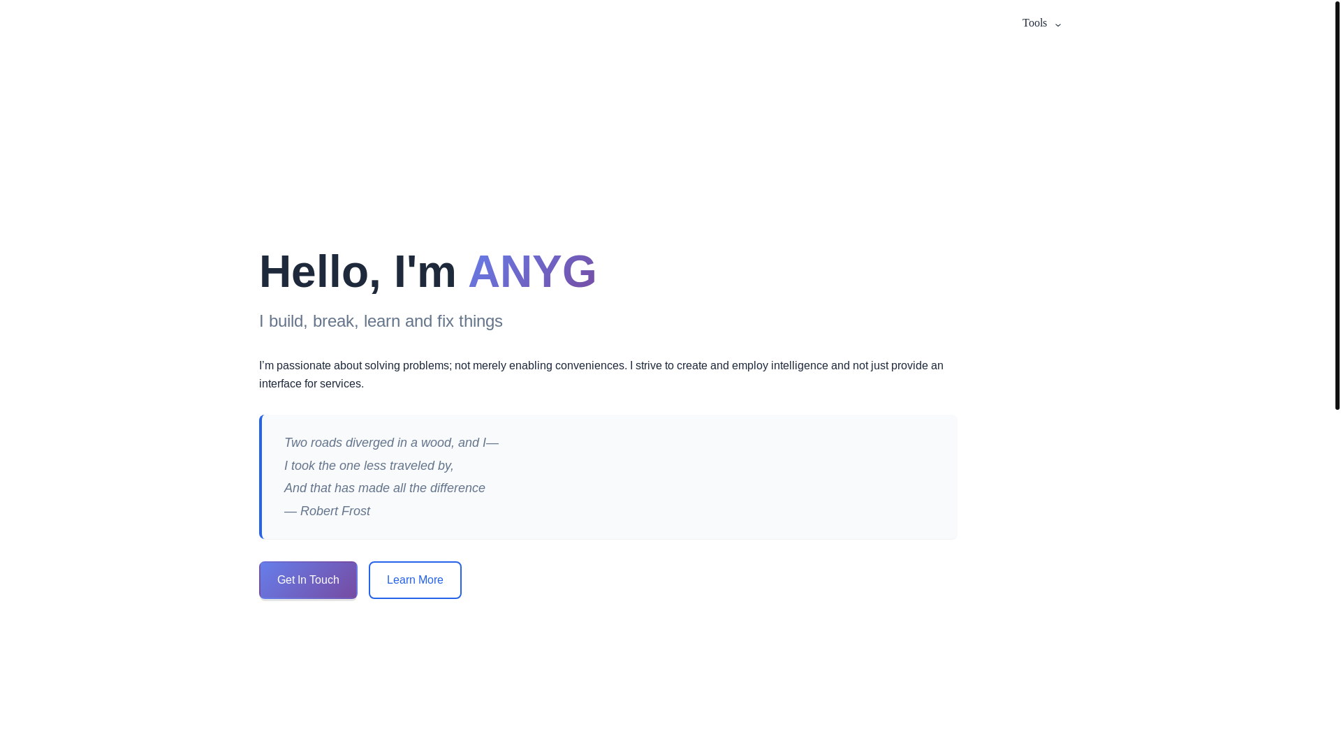 website screenshot of https://anyg.pages.dev/