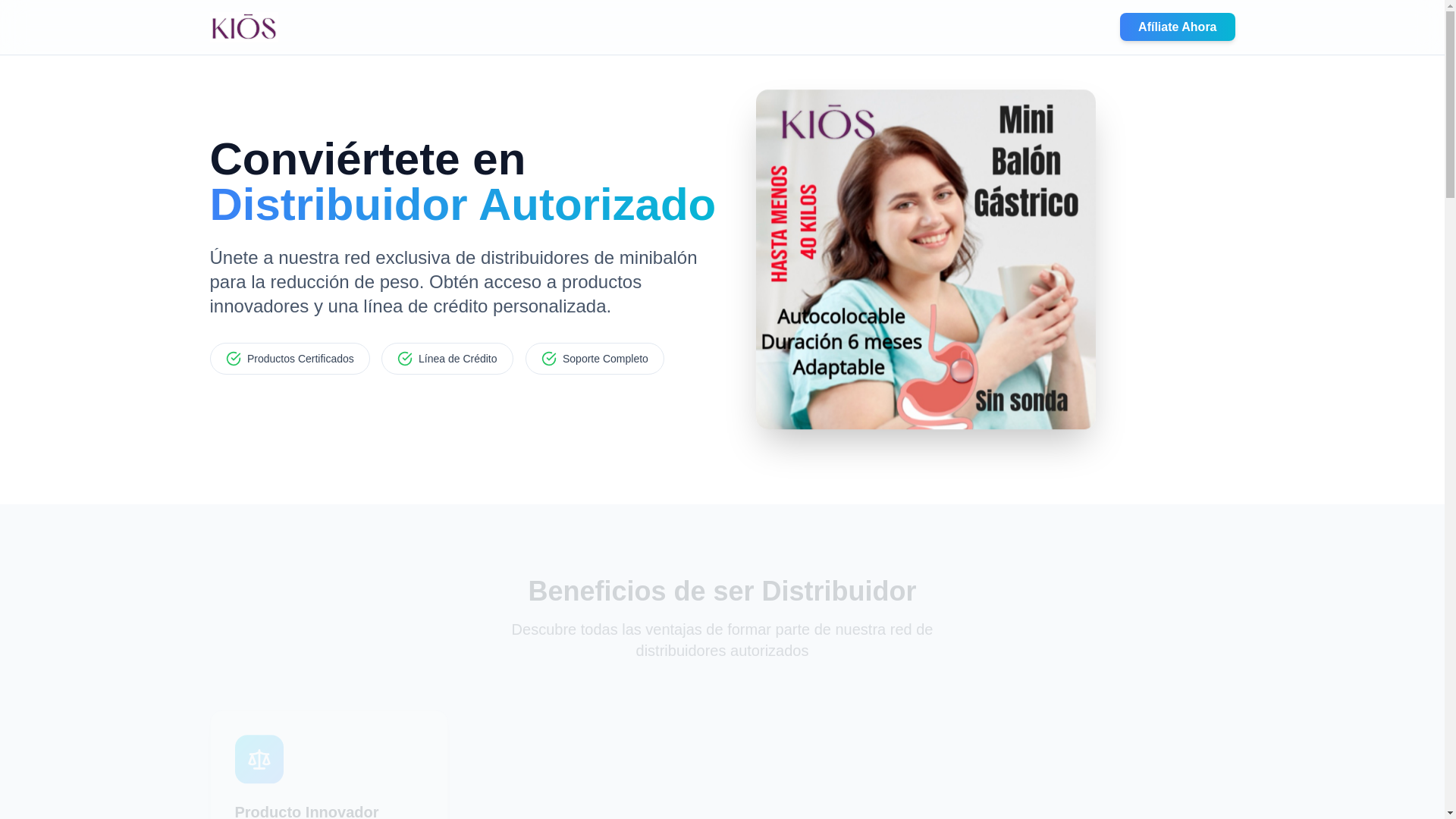 website screenshot of https://mydistribuidorkios.com/