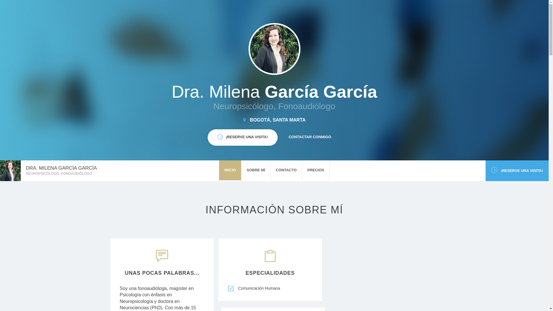 website screenshot of https://dramilenagarciagarcia.com/