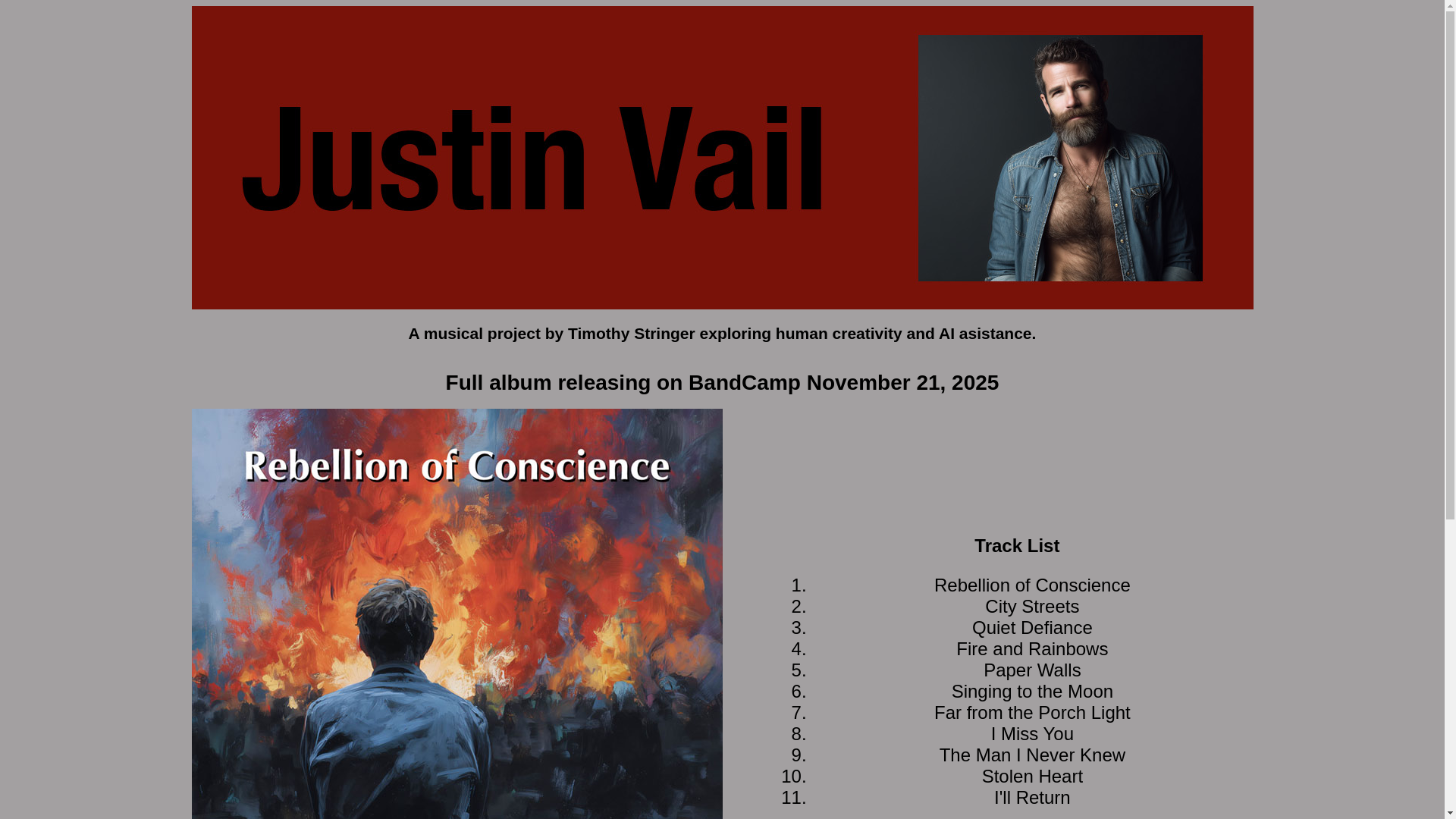 website screenshot of https://justinvailmusic.com/