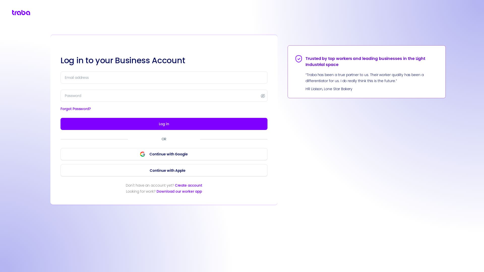 website screenshot of https://biz-app-staging.pages.dev/