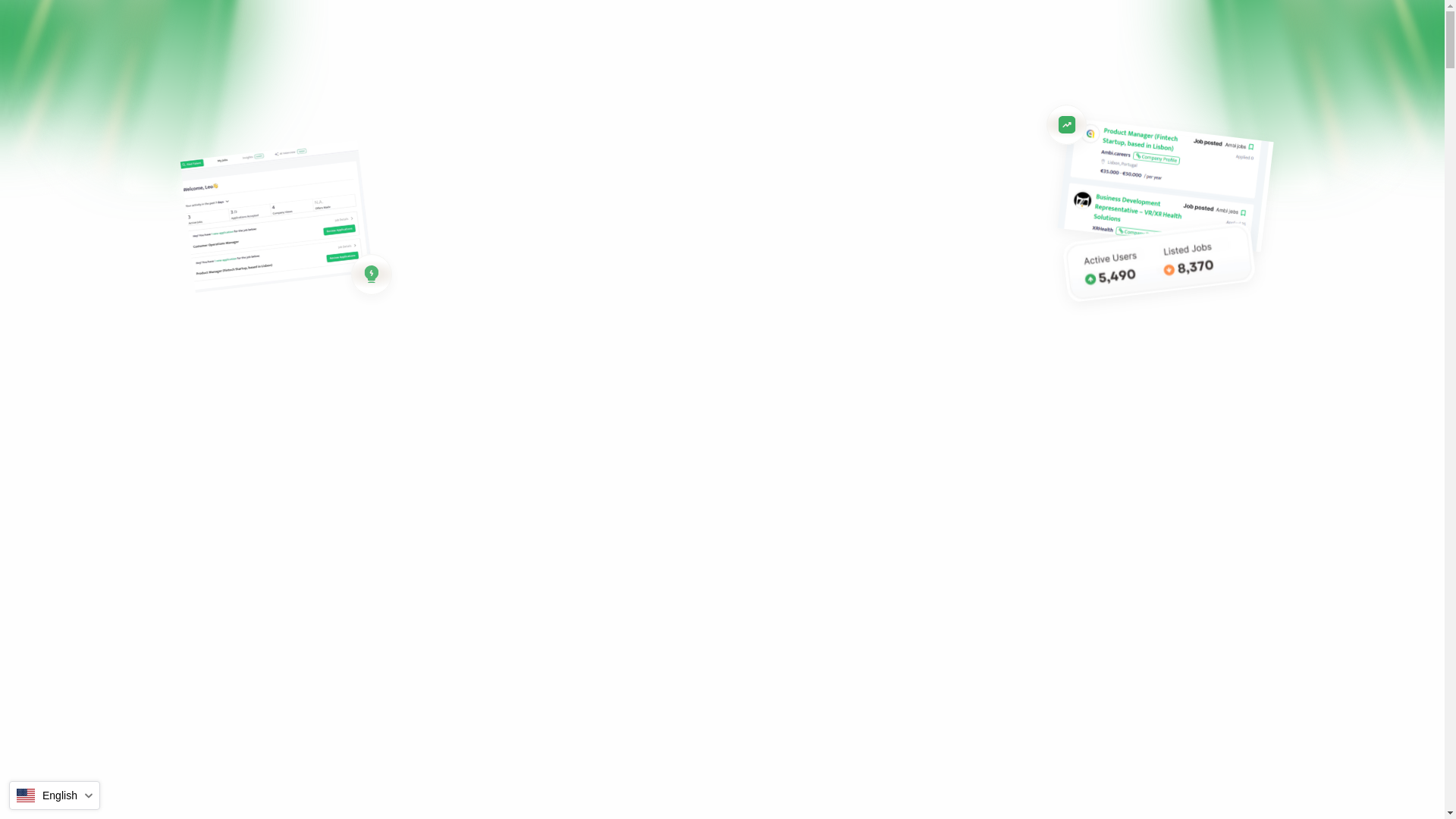 website screenshot of https://thinkambicareer.com/