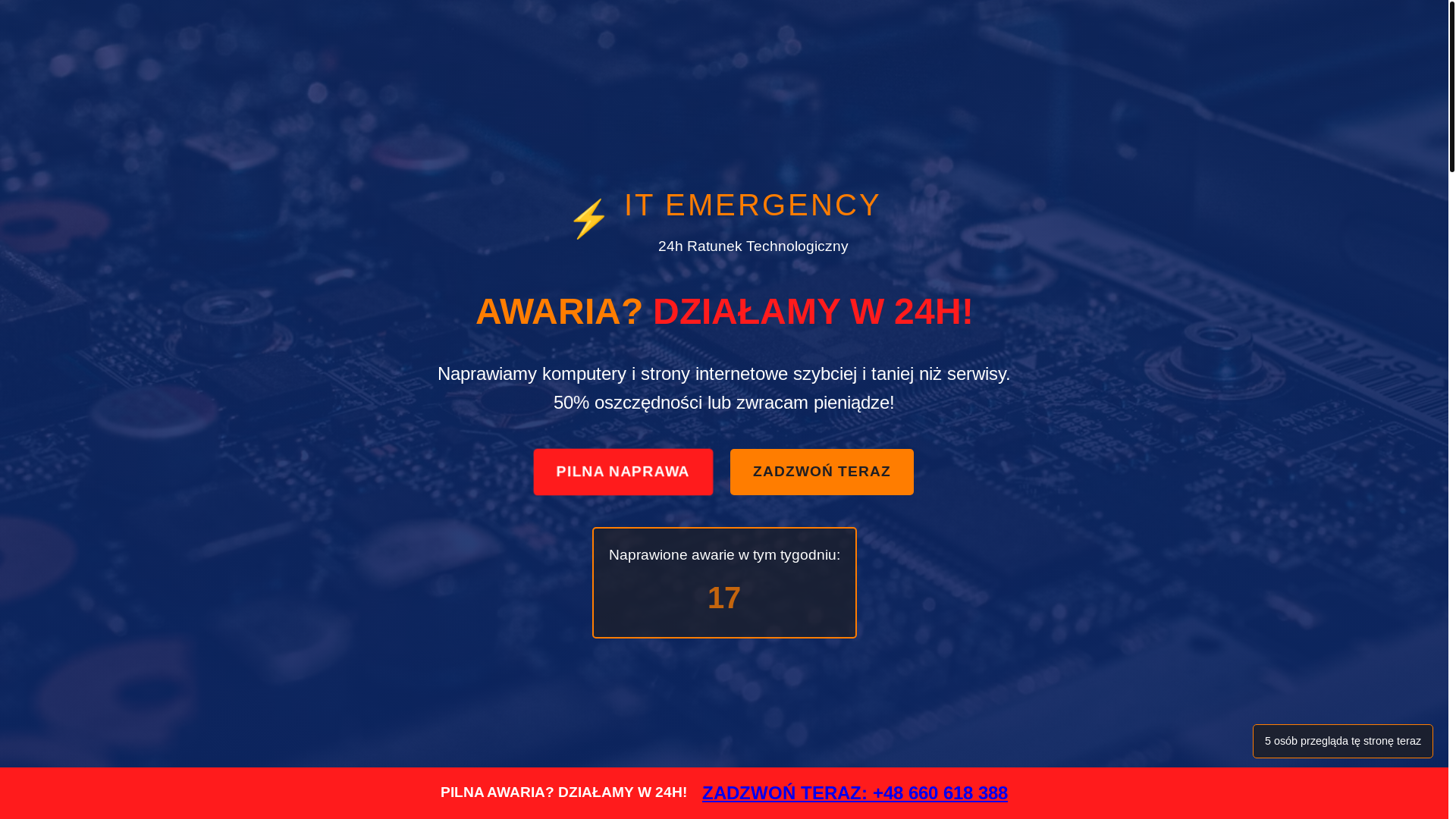 website screenshot of https://itemergency.pl/