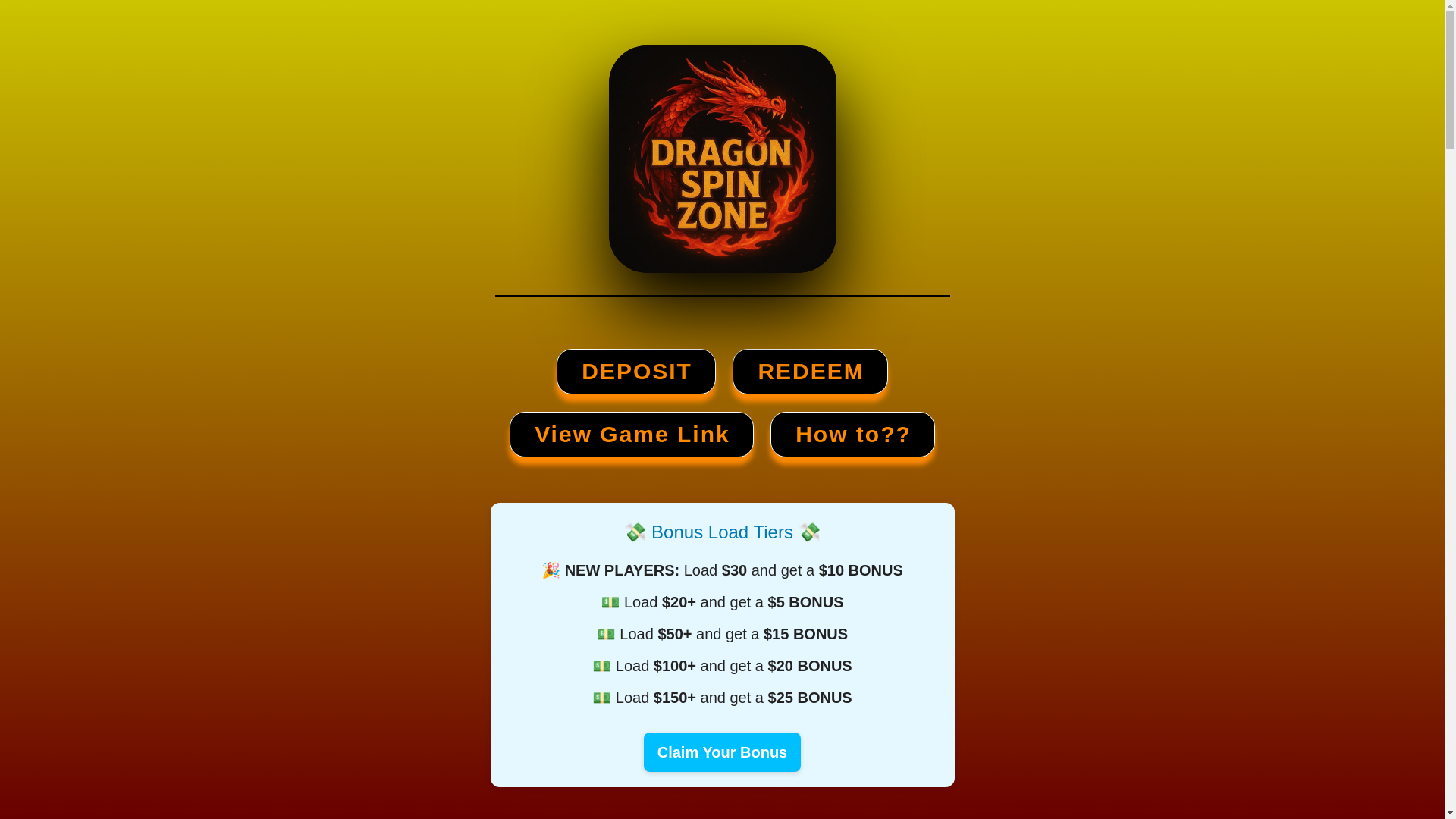 website screenshot of https://dragonspinzone.online/