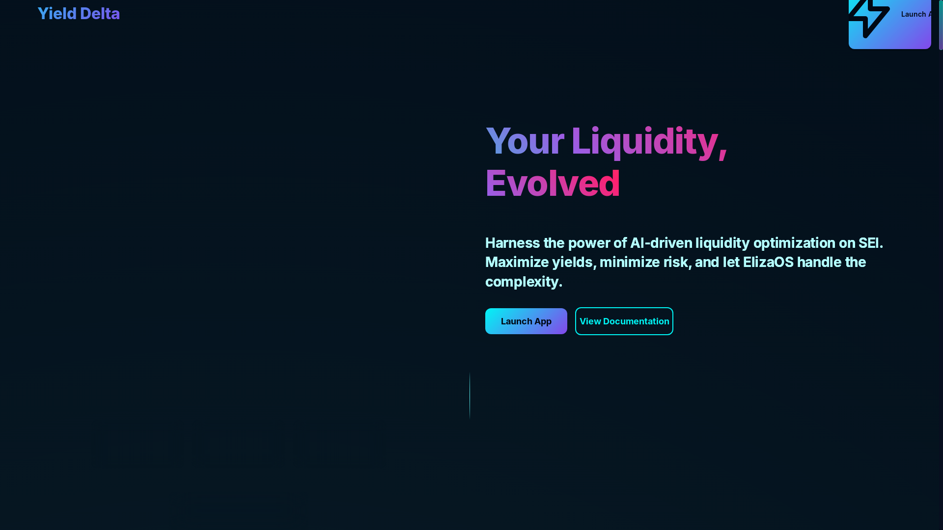 website screenshot of https://yield-delta-protocol.pages.dev/