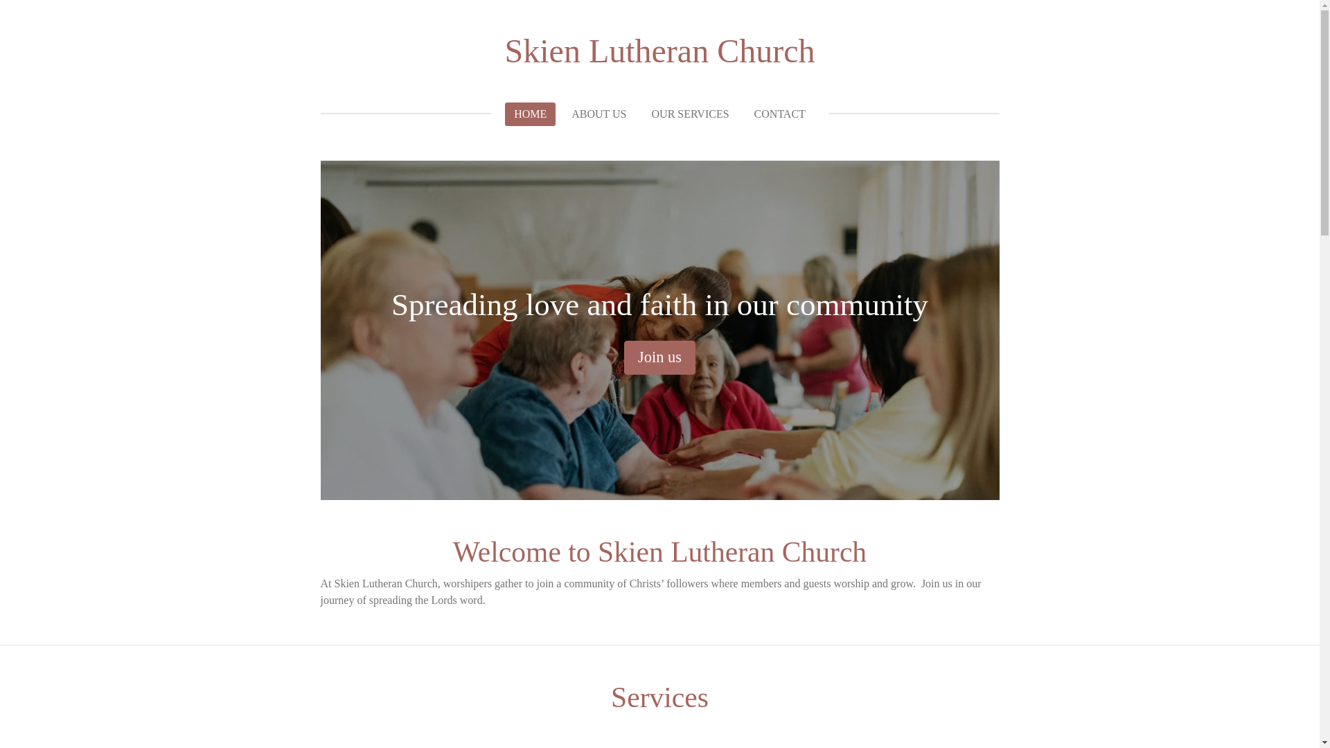 website screenshot of https://skienlutheranchurch.com/