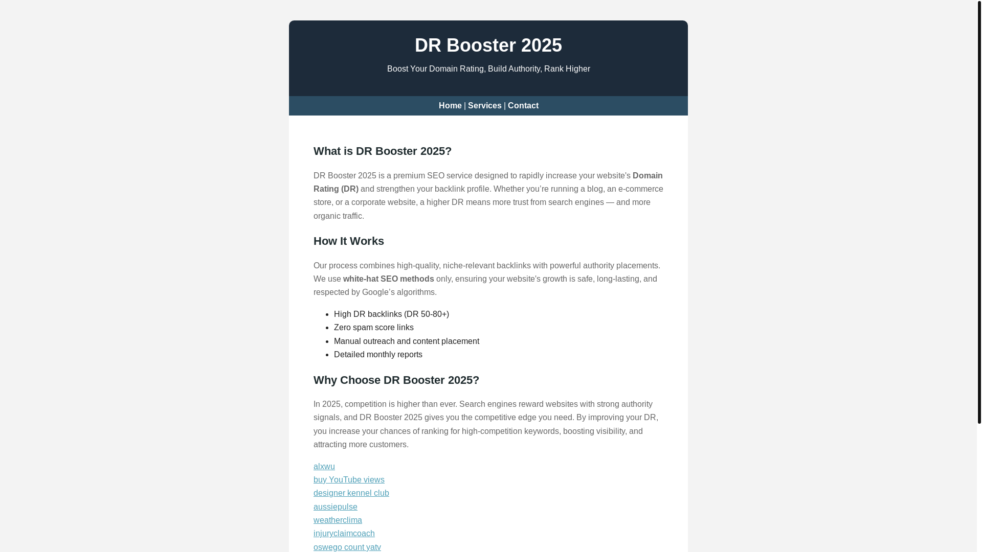website screenshot of https://mydrbooster.xyz/