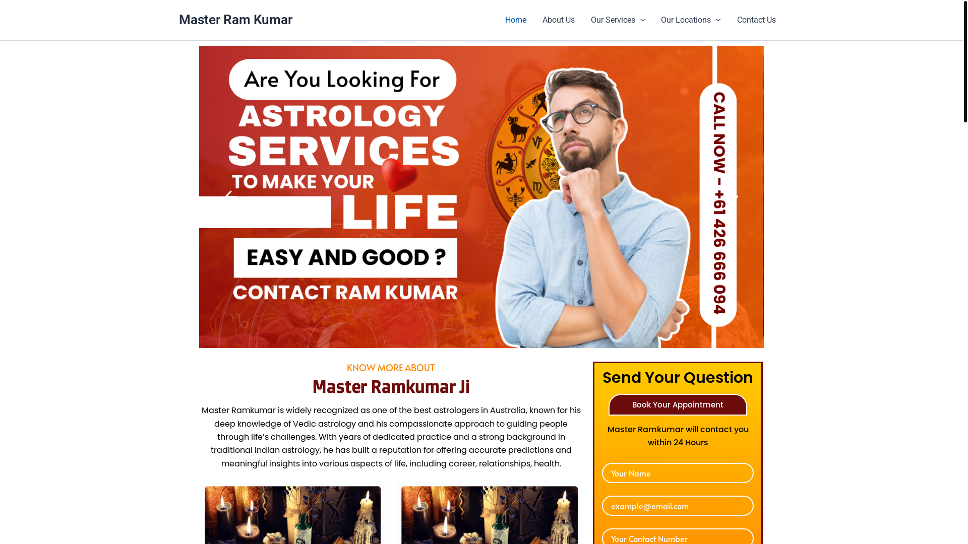 website screenshot of https://masterramkumar.com/