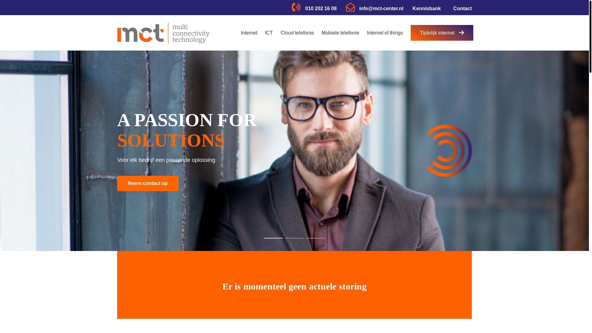 website screenshot of https://mcttech.nl/